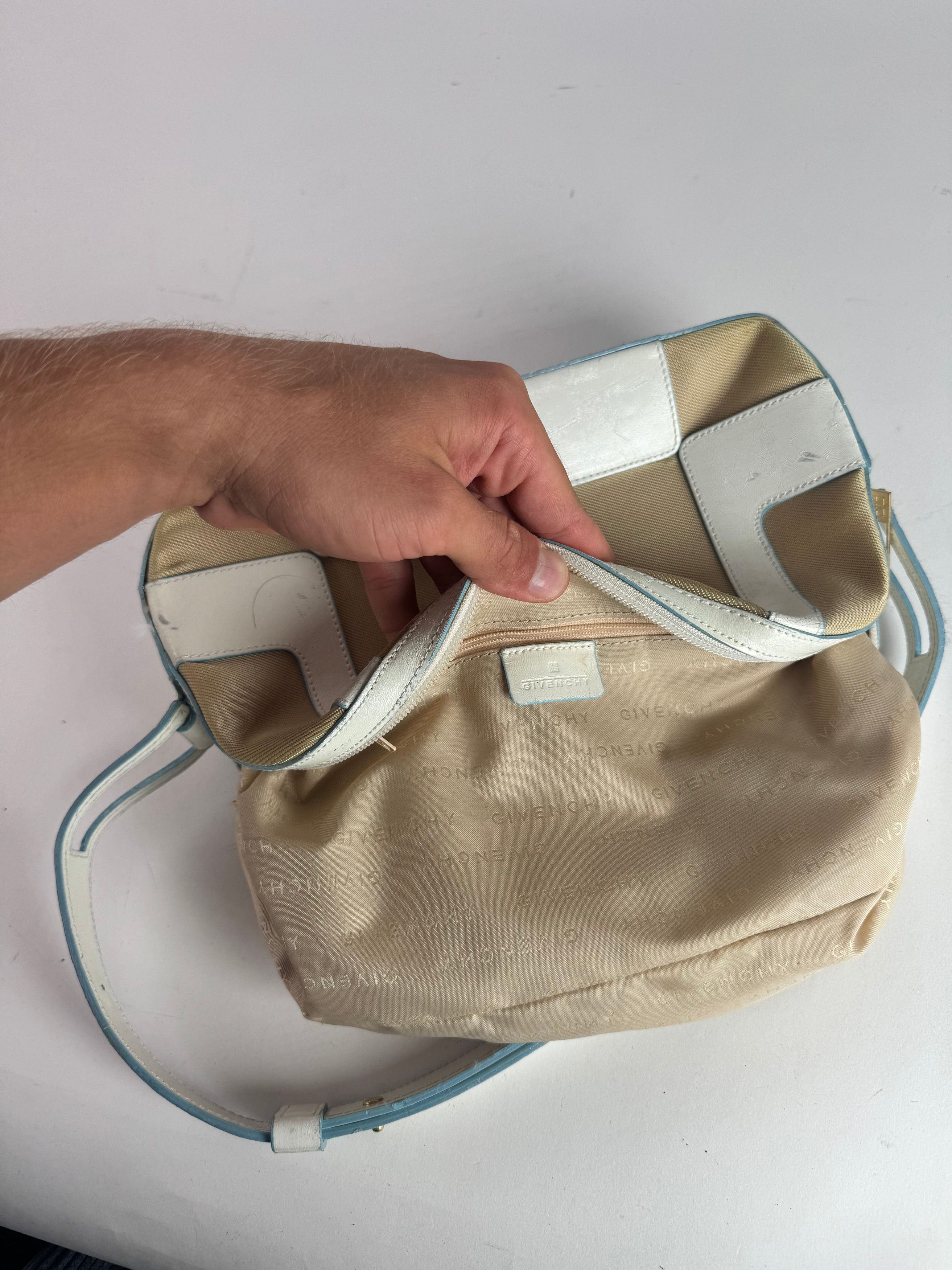 Givenchy Vintage 4G leather cotton bag blue white beige Size ONE SIZE - 4 Thumbnail
