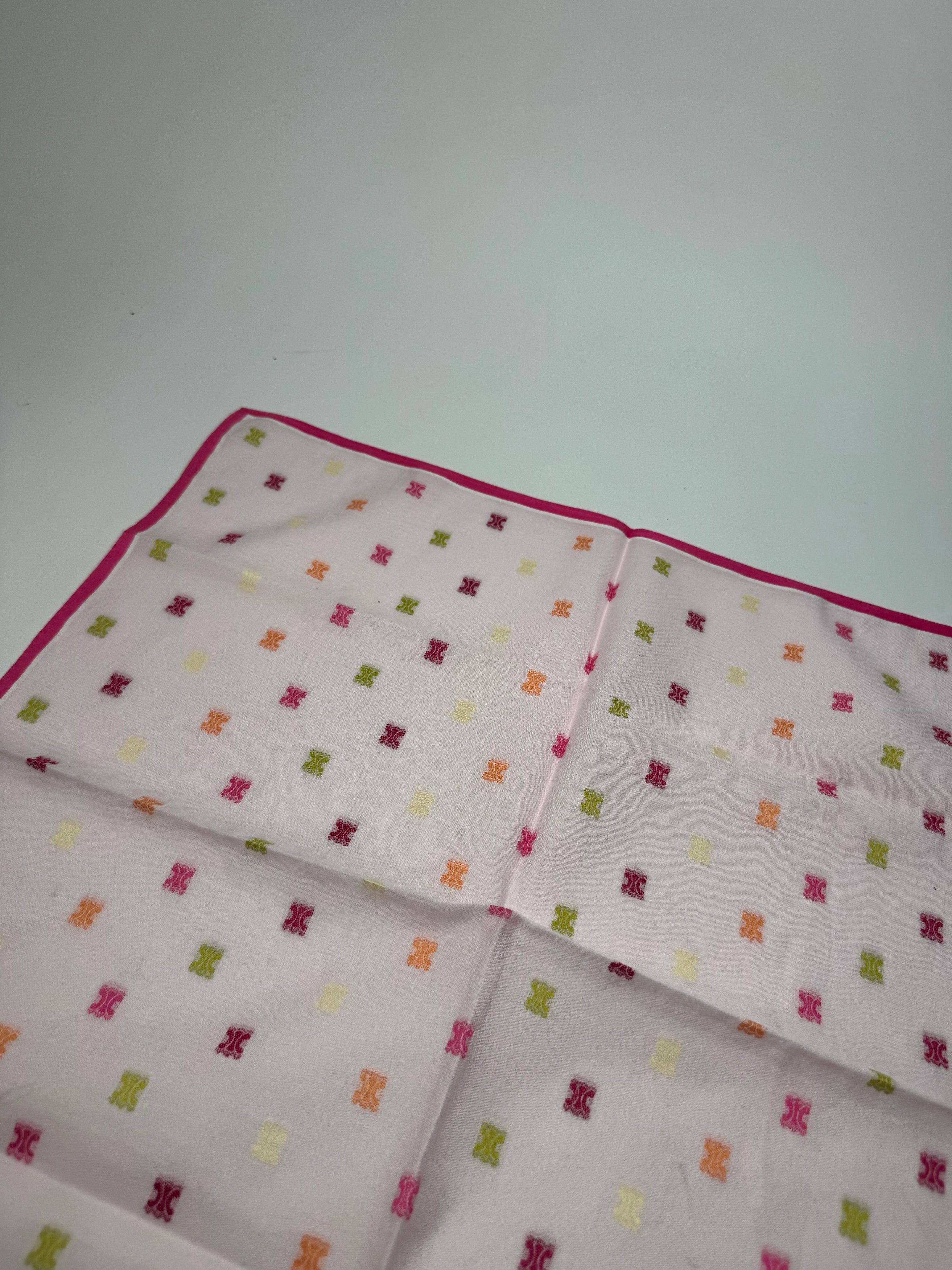 Celine Vintage Scarf Triomphe Pink Size ONE SIZE - 5 Thumbnail