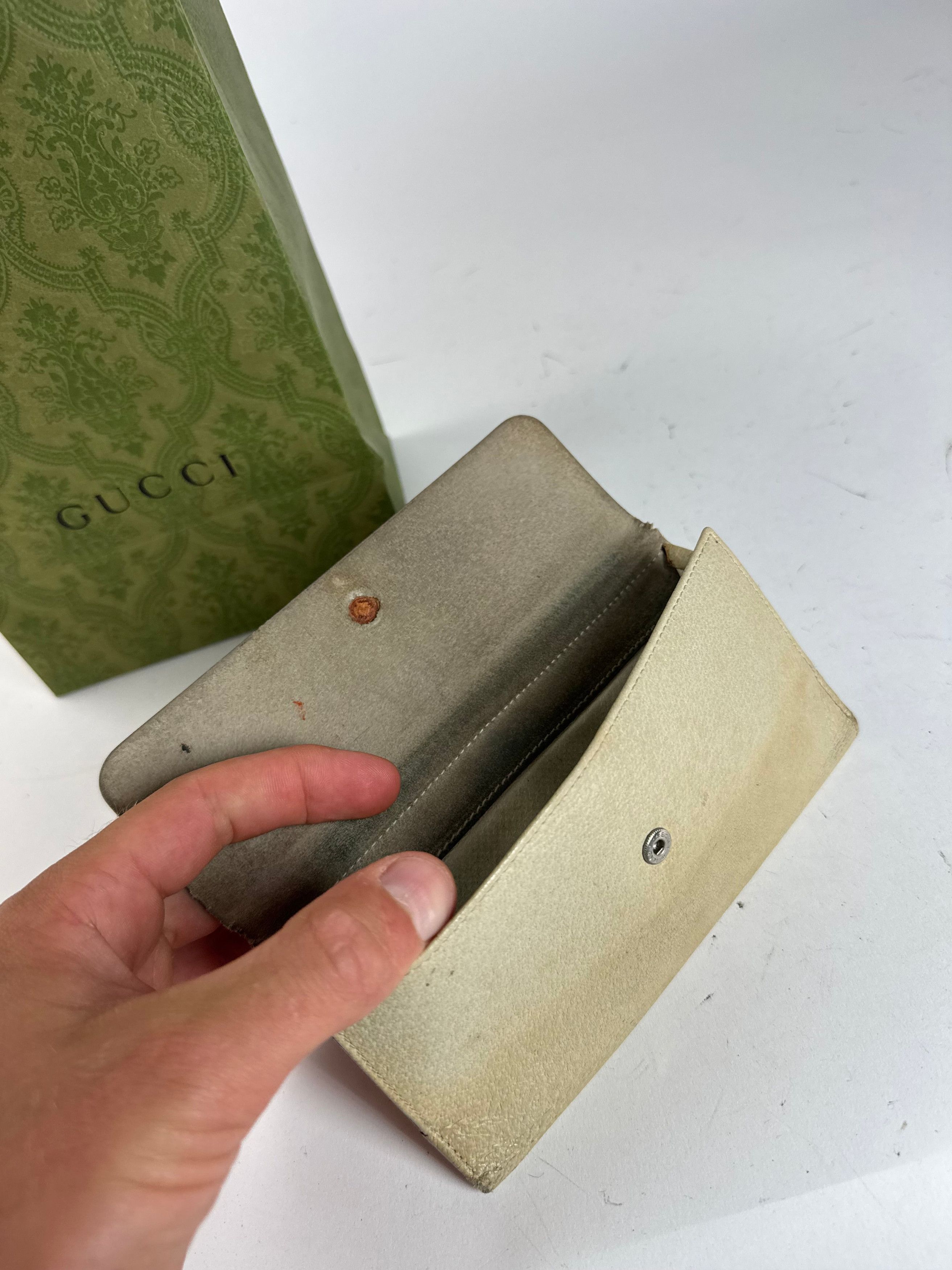 Gucci Vintage Leather wallet white Size ONE SIZE - 3 Thumbnail