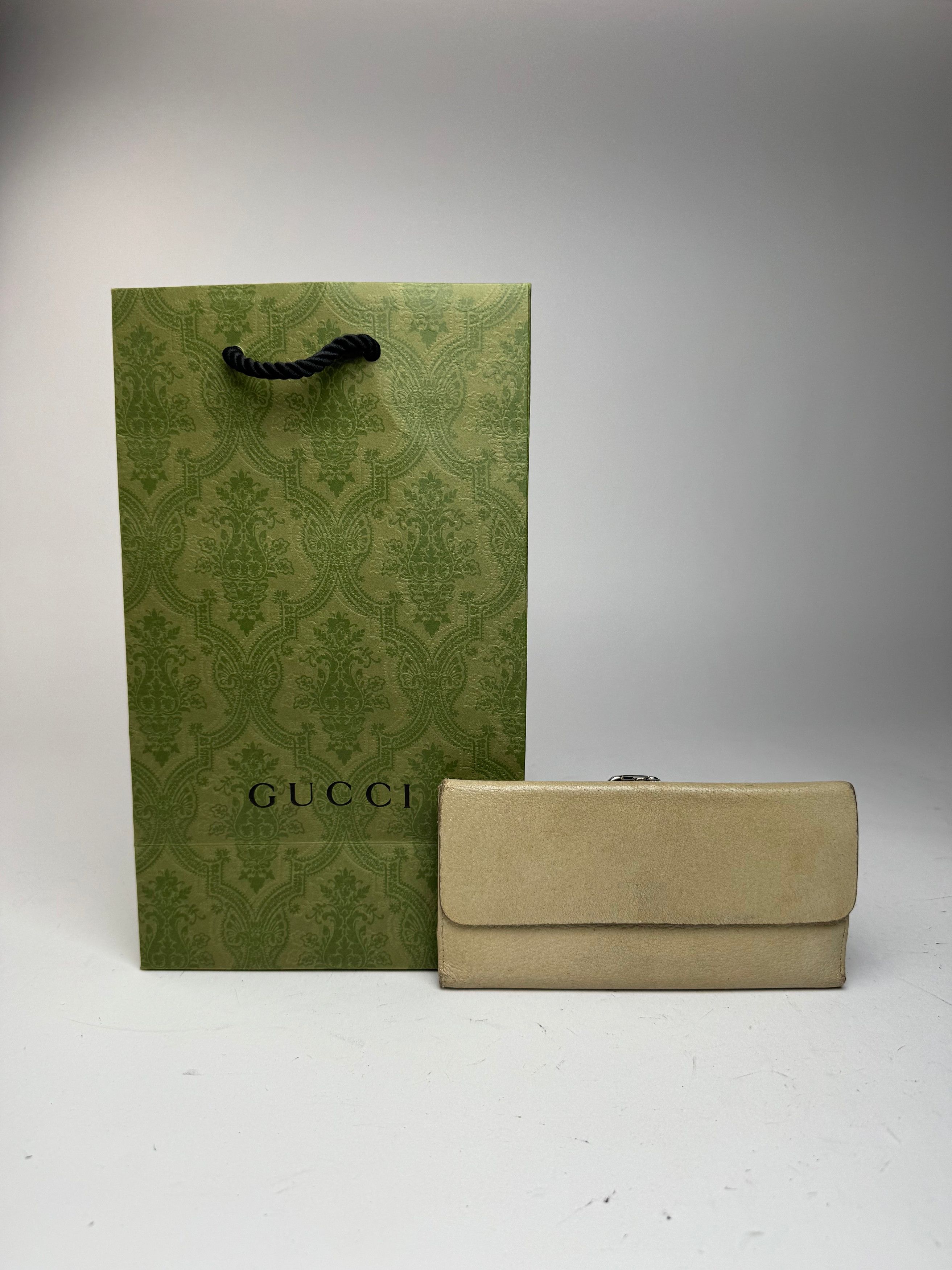 Gucci Vintage Leather wallet white Size ONE SIZE - 2 Thumbnail