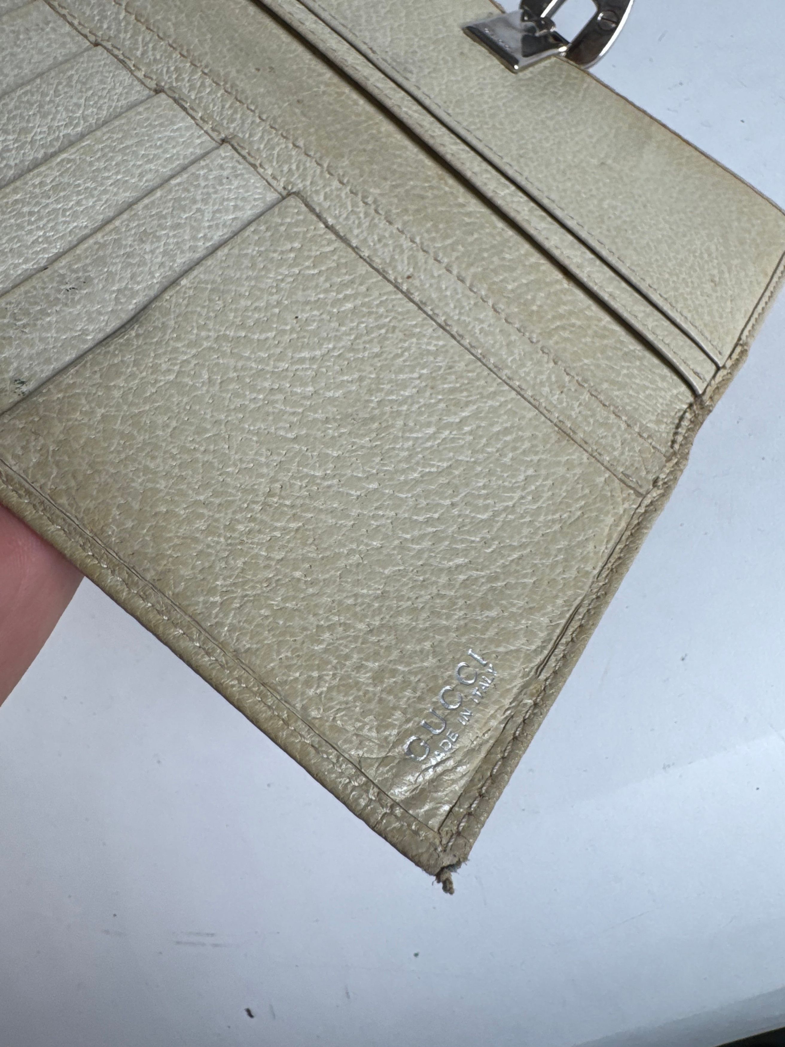 Gucci Vintage Leather wallet white Size ONE SIZE - 5 Thumbnail