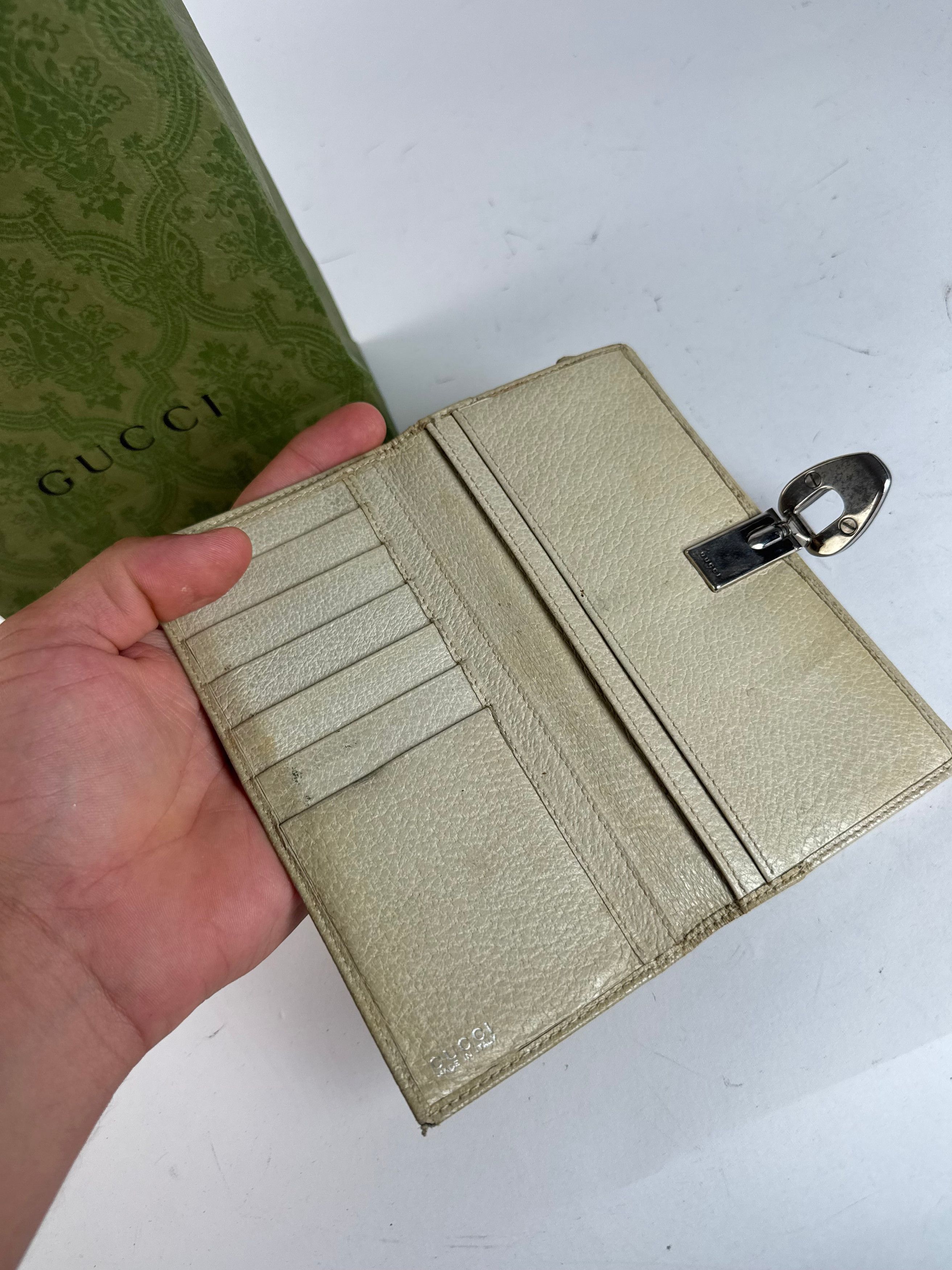 Gucci Vintage Leather wallet white Size ONE SIZE - 4 Thumbnail