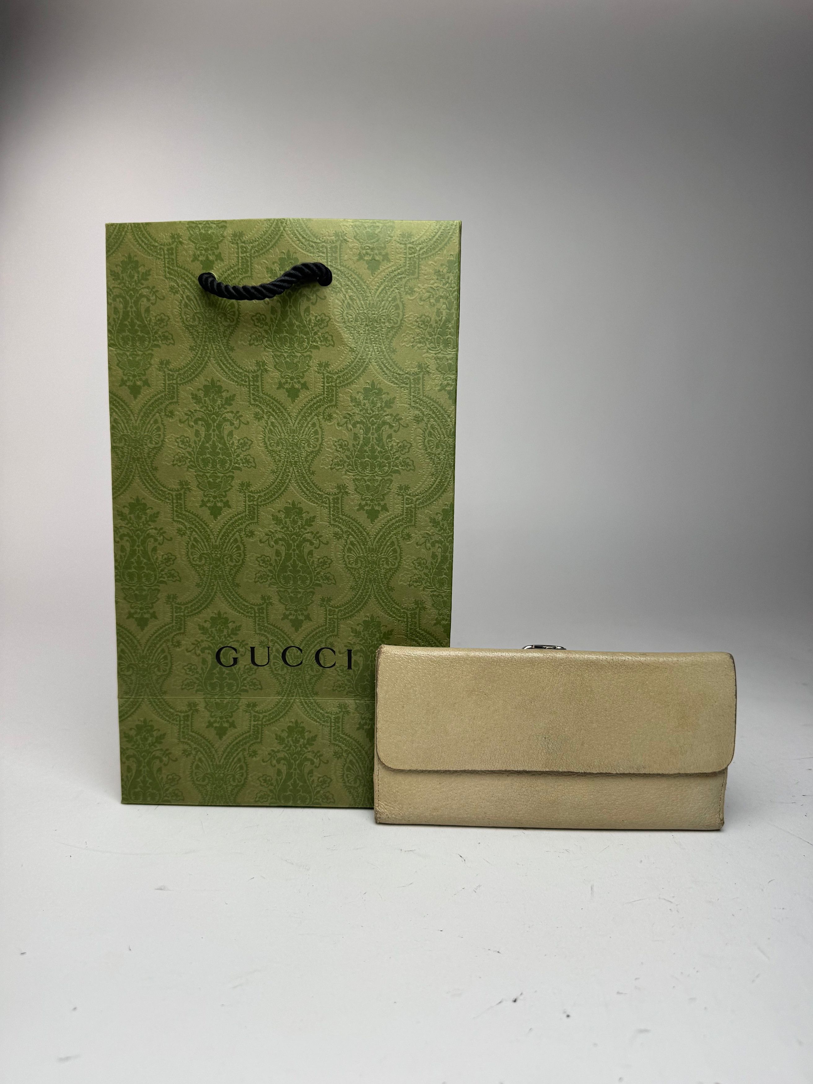 Gucci Vintage Leather wallet white Size ONE SIZE - 8 Thumbnail