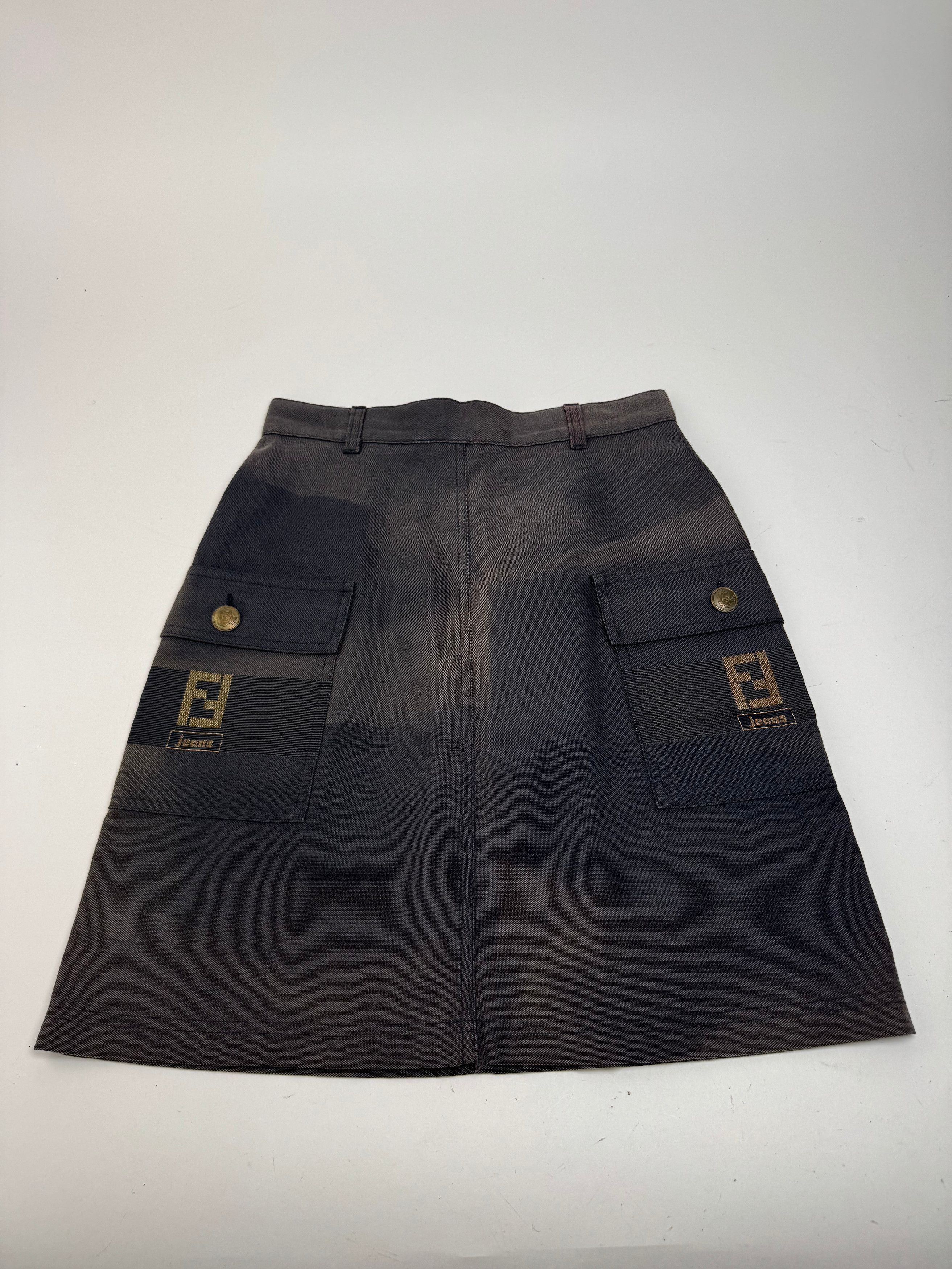 Fendi Vintage Roma Skirt Black M Size 26" / US 2 / IT 38 - 8 Thumbnail