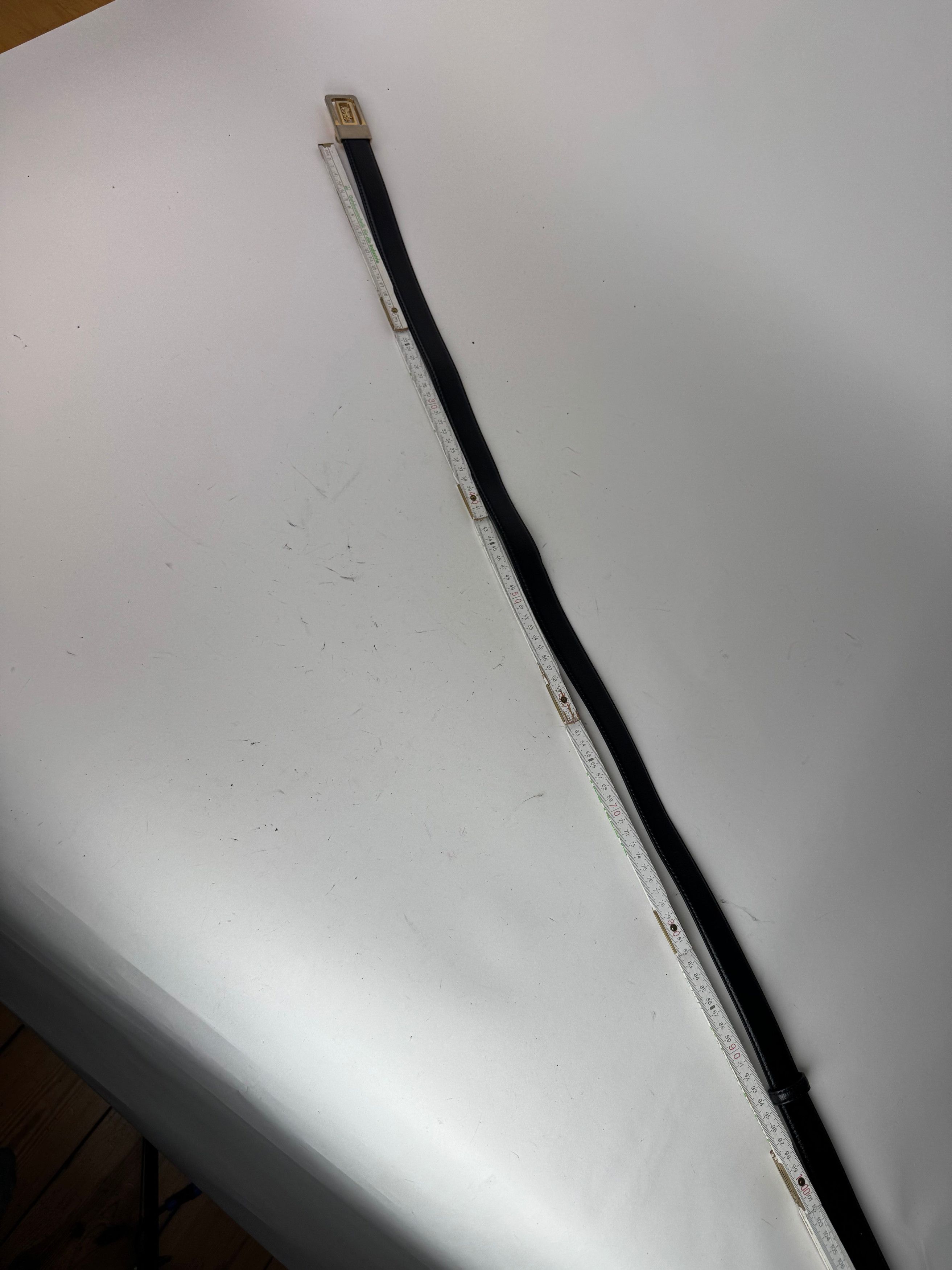 Celine Vintage Paris Leather Belt Black Size ONE SIZE - 6 Thumbnail