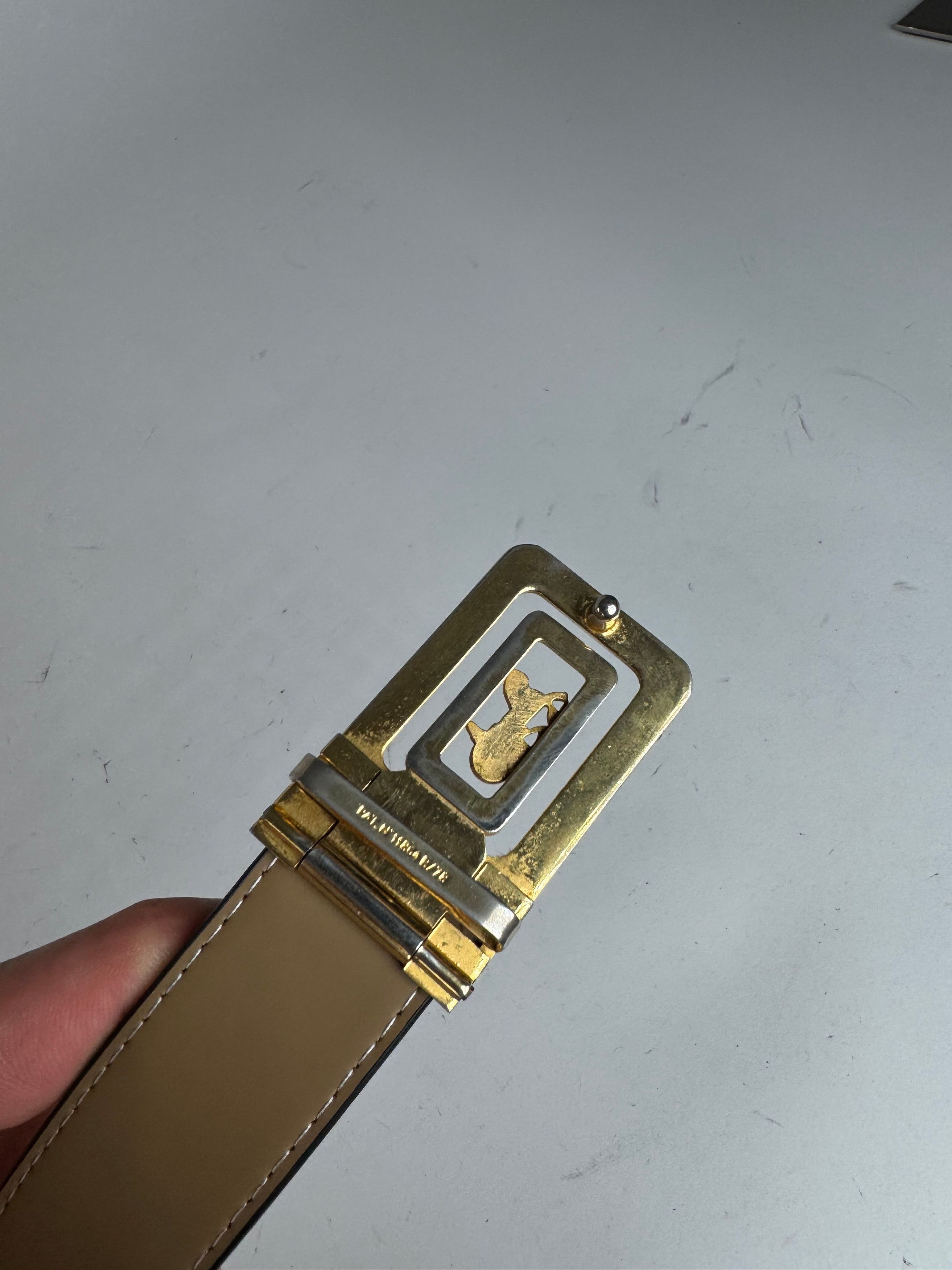 Celine Vintage Paris Leather Belt Black Size ONE SIZE - 4 Thumbnail