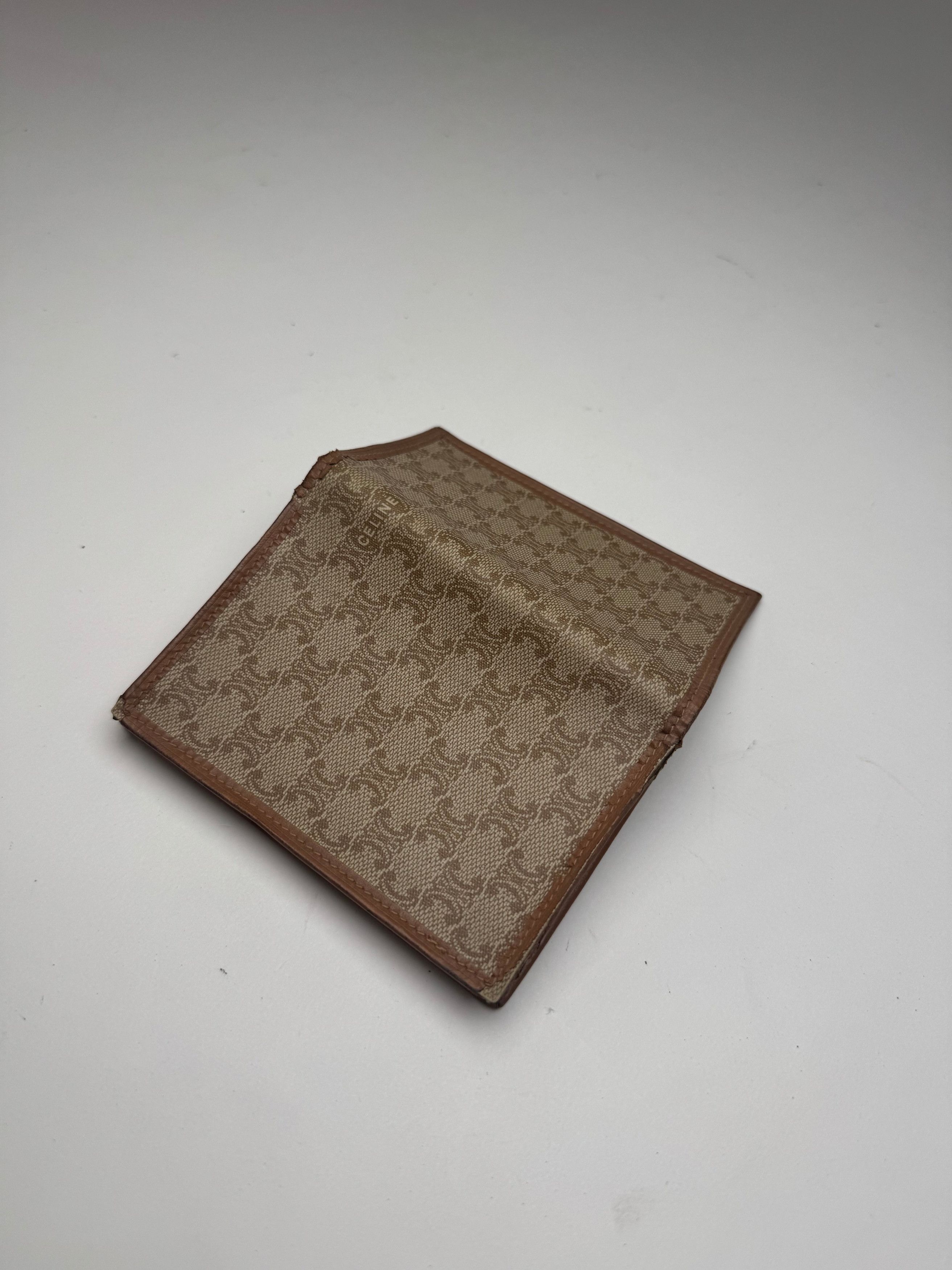 Celine Vintage Paris Leather Card Holder beige Brown Size ONE SIZE - 8 Thumbnail