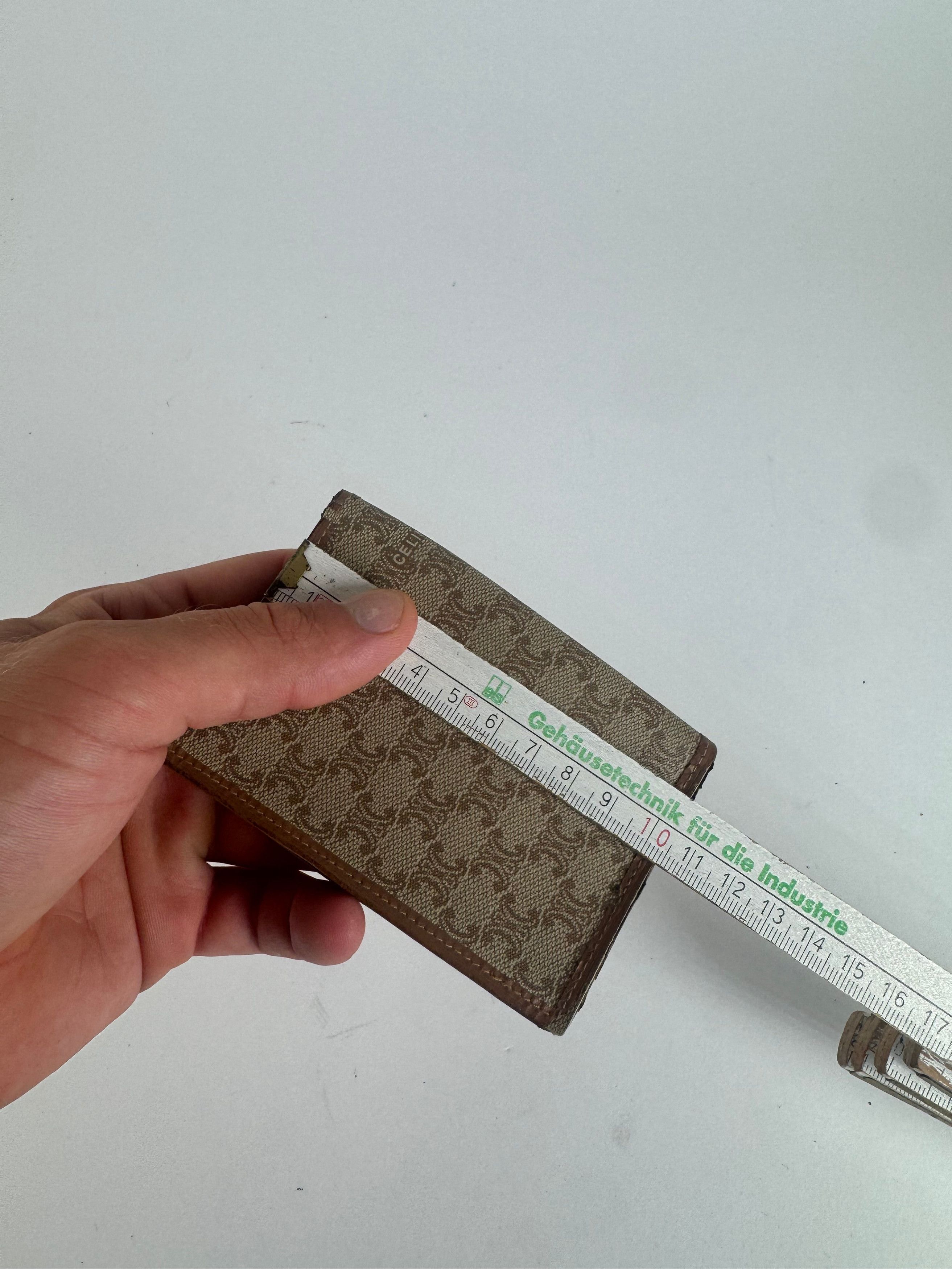 Celine Vintage Paris Leather Card Holder beige Brown Size ONE SIZE - 9 Thumbnail