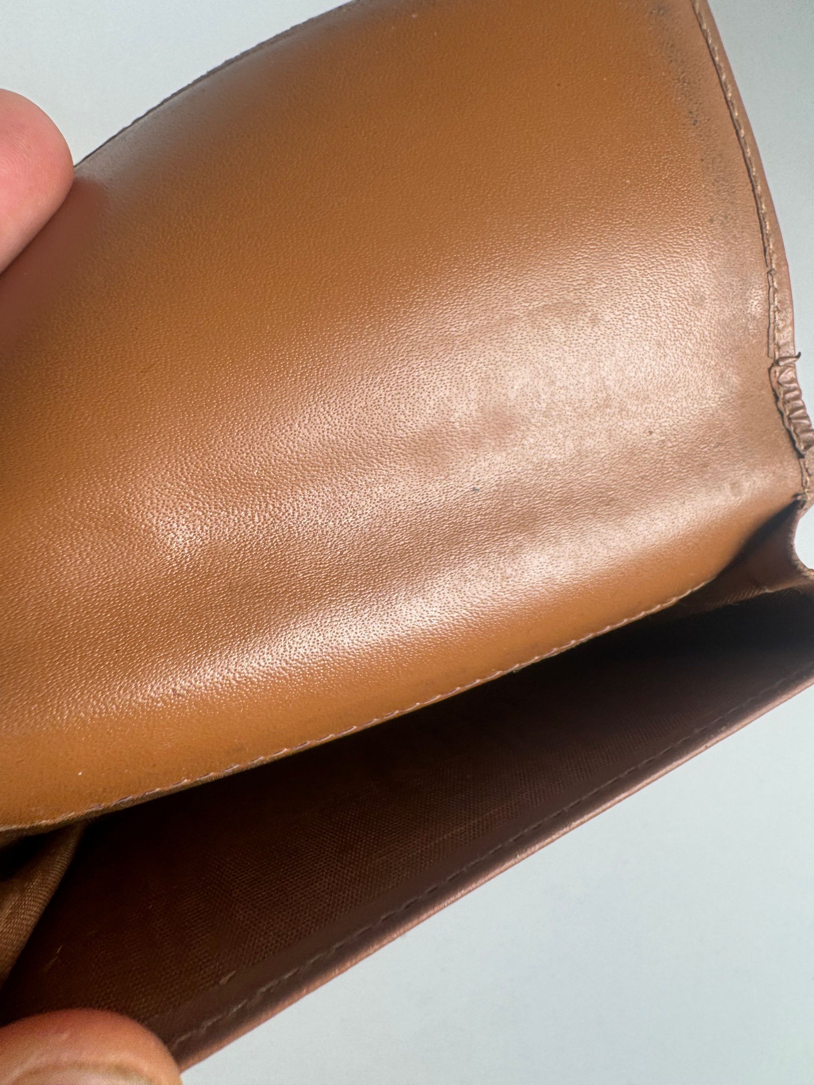 Celine Vintage Paris Leather Card Holder beige Brown Size ONE SIZE - 6 Thumbnail
