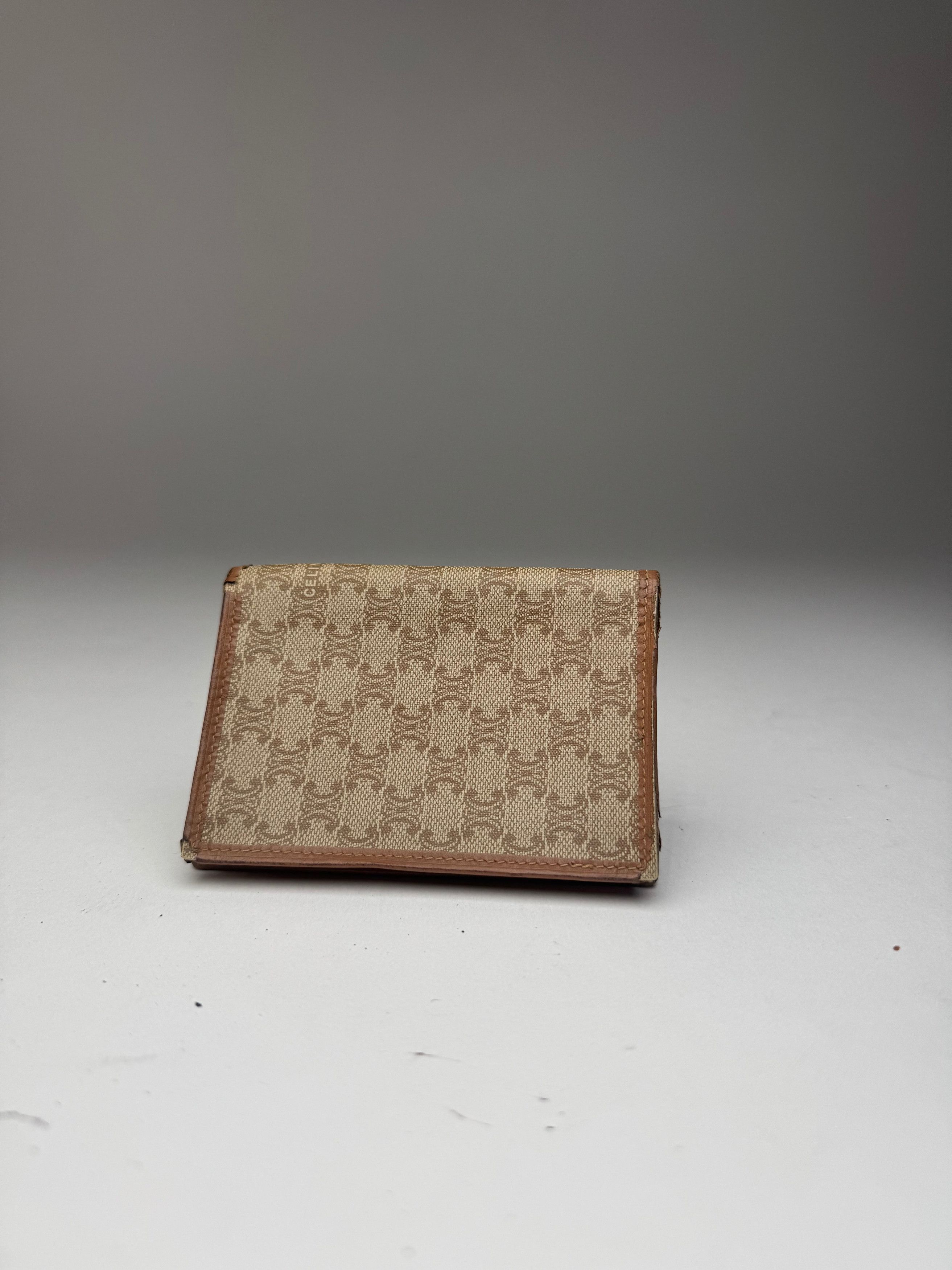 Celine Vintage Paris Leather Card Holder beige Brown Size ONE SIZE - 11 Thumbnail