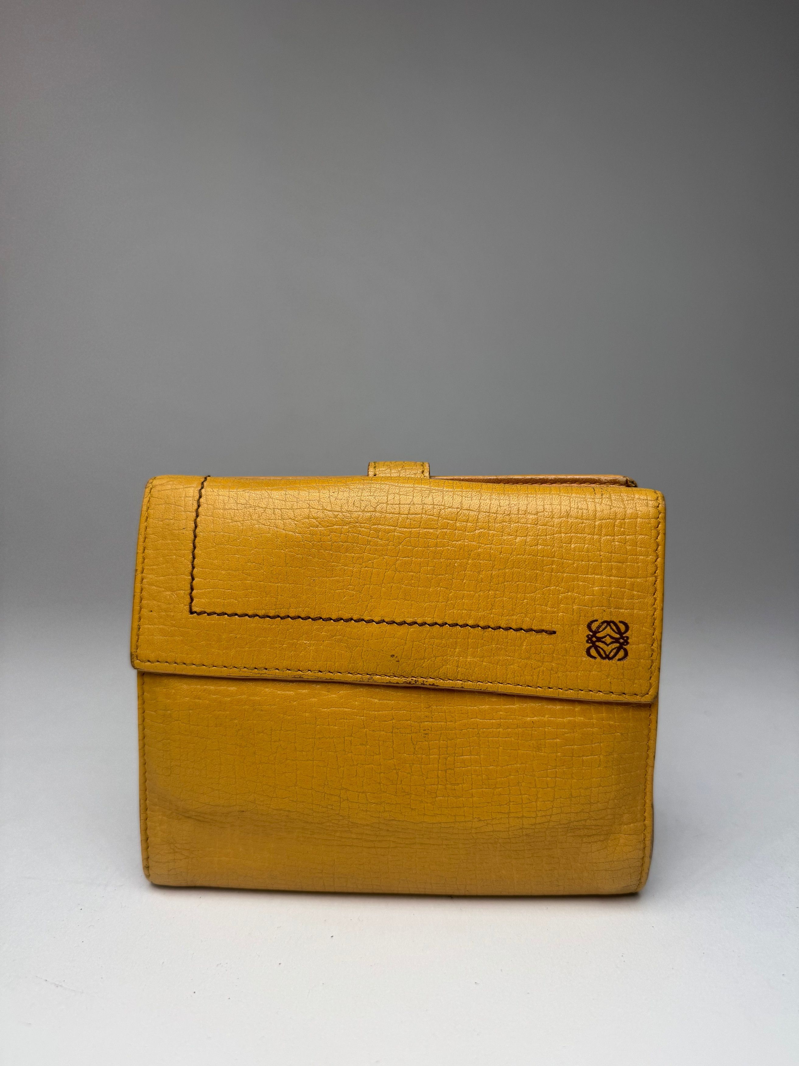 Loewe Vintage Leather wallet yellow Size ONE SIZE - 12 Thumbnail
