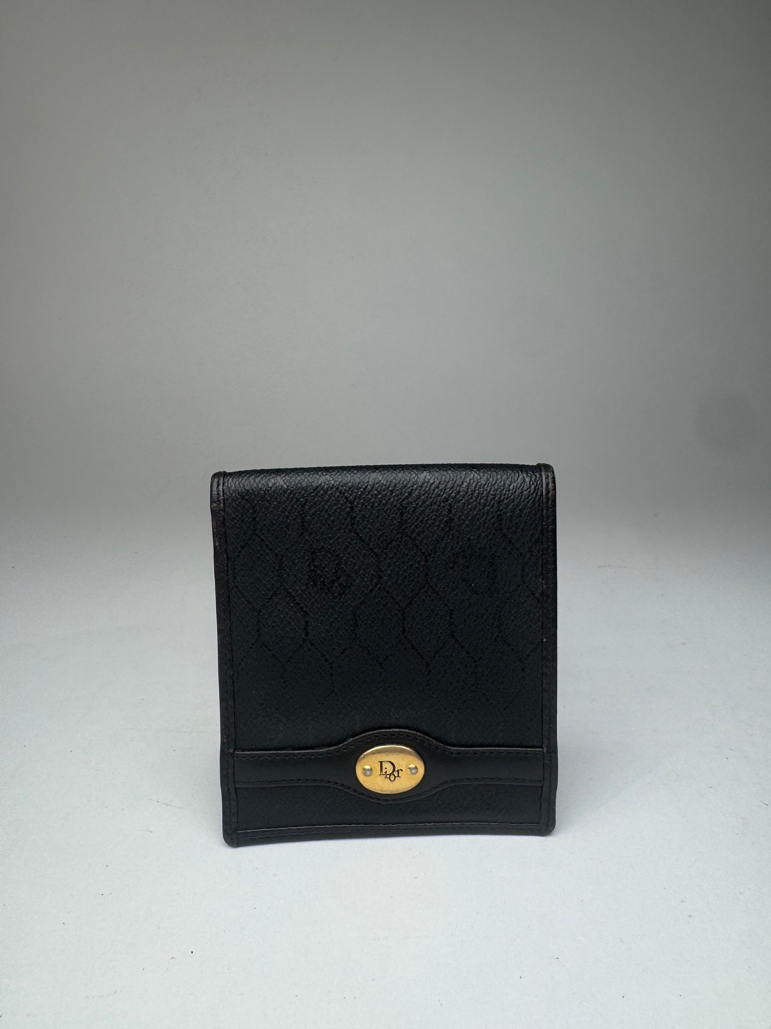 Dior Vintage Lether wallet Black Size ONE SIZE - 3 Thumbnail