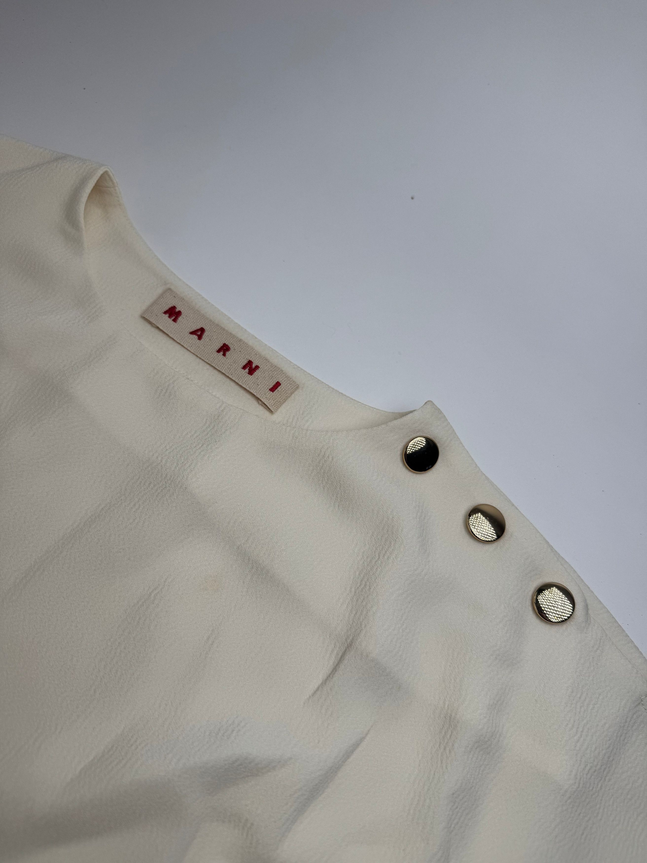 Marni Vintage Top White 38/M Size M / US 6-8 / IT 42-44 - 5 Thumbnail