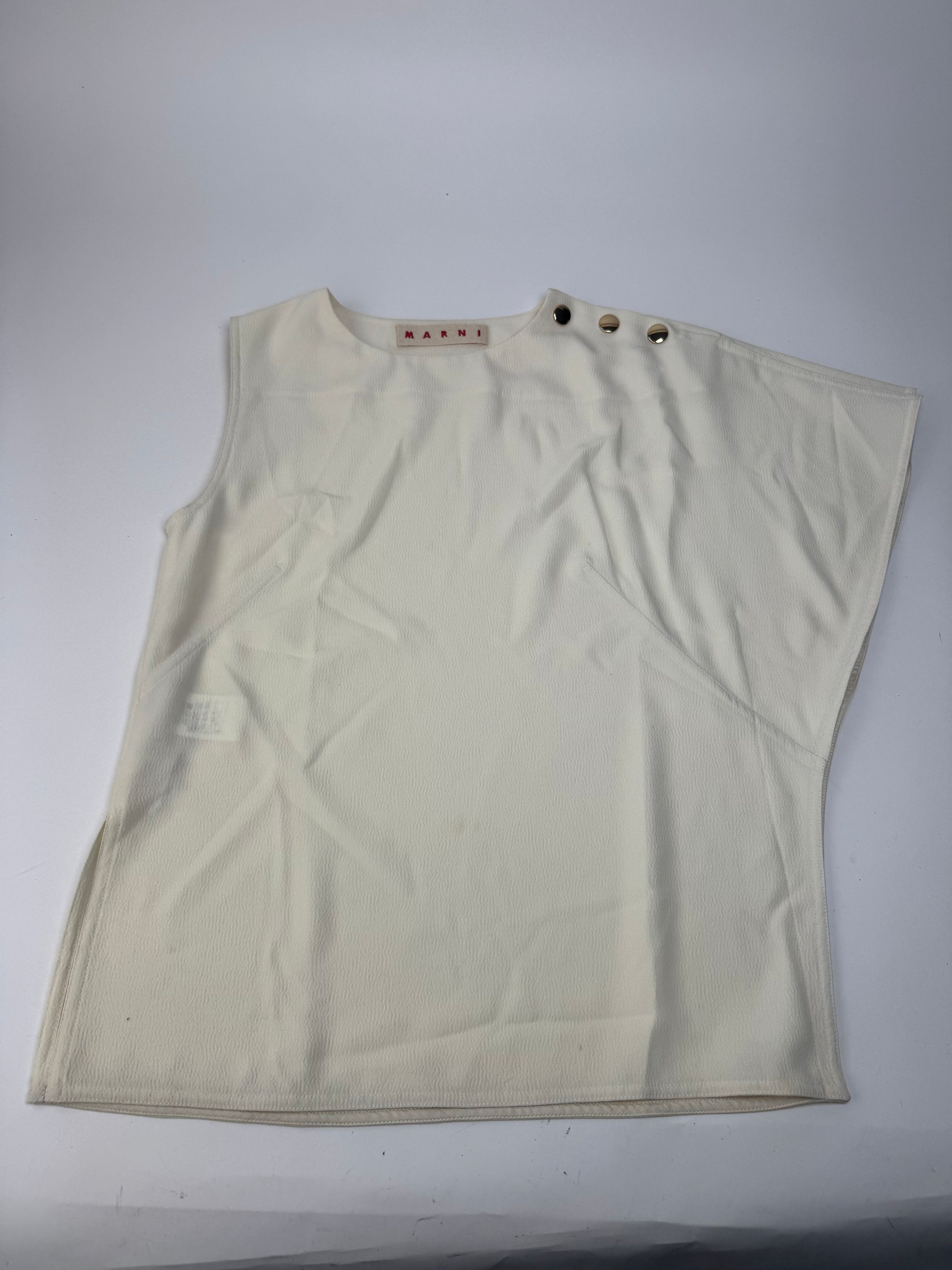 Marni Vintage Top White 38/M Size M / US 6-8 / IT 42-44 - 4 Thumbnail