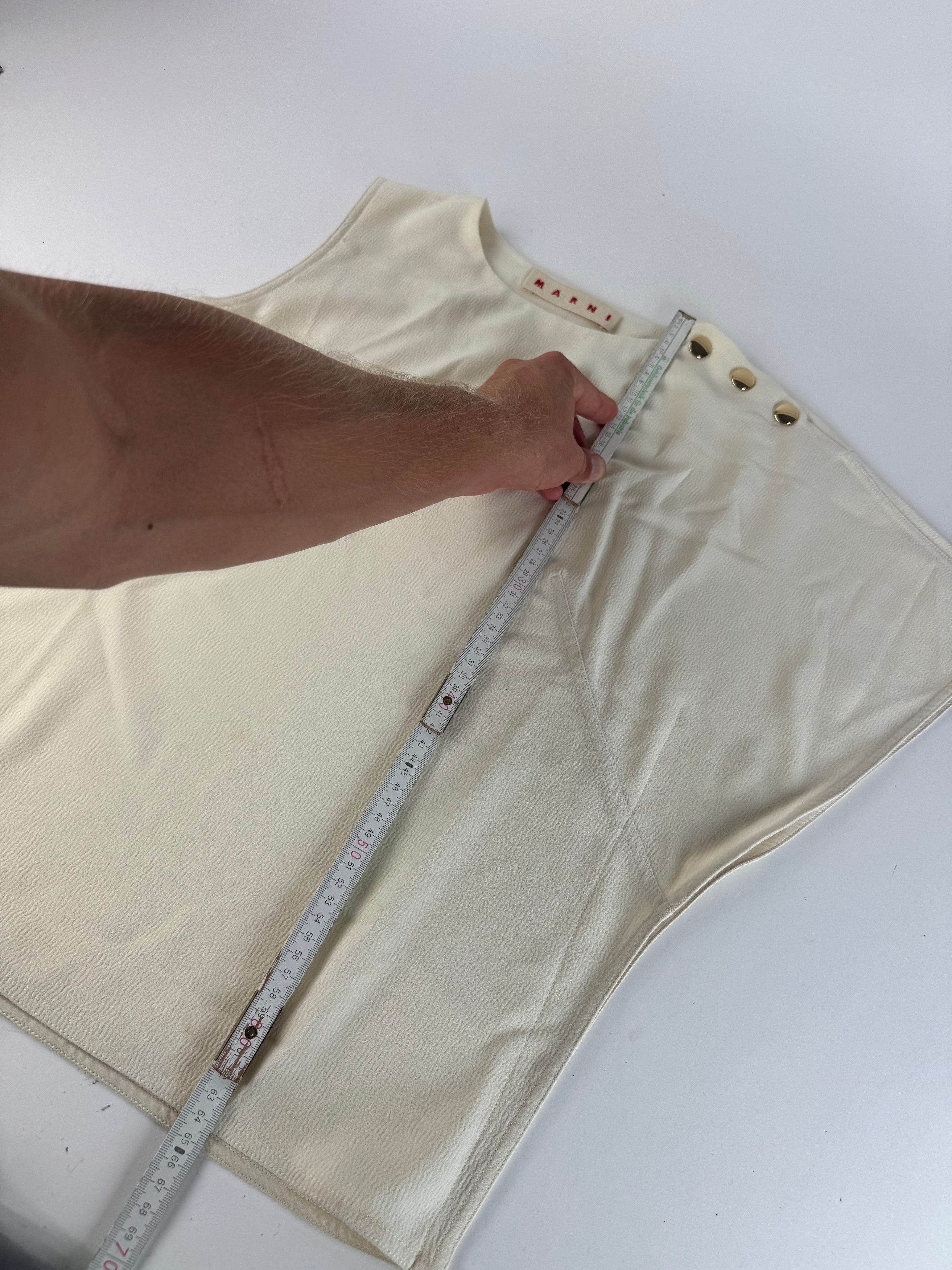 Marni Vintage Top White 38/M Size M / US 6-8 / IT 42-44 - 7 Thumbnail
