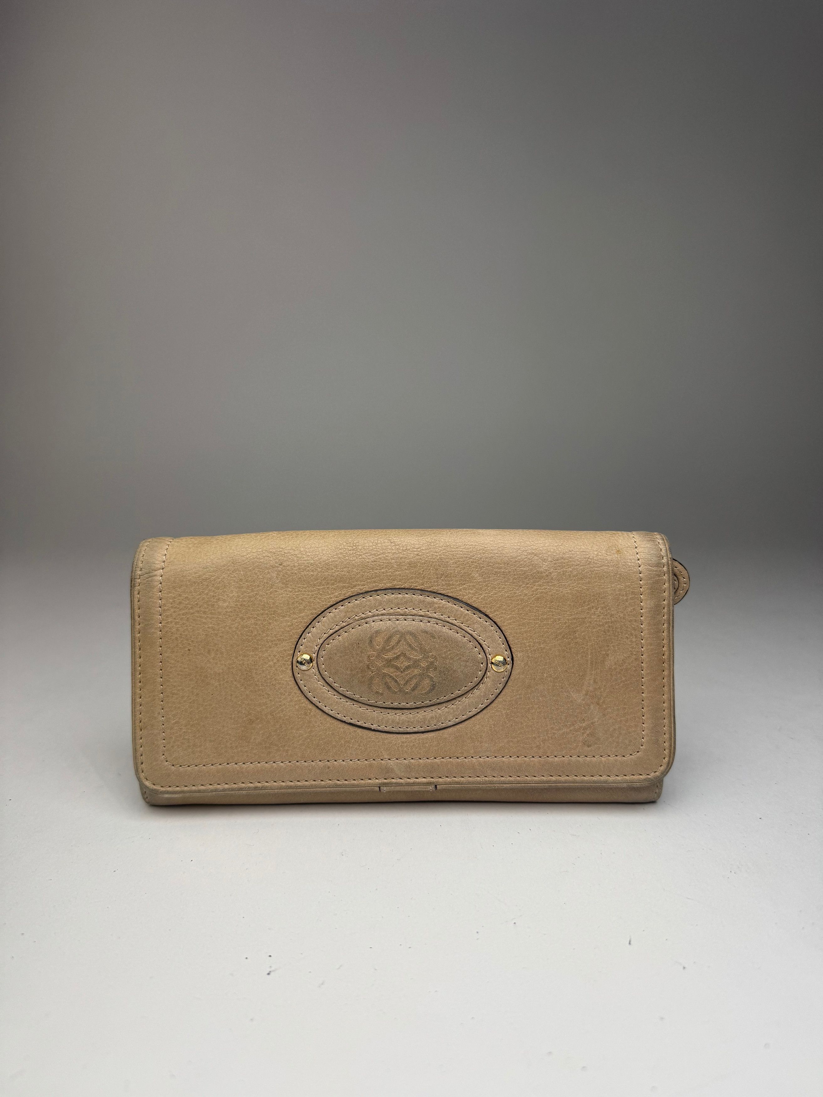 Loewe Vintage Madrid Anagram Leather wallet beige Size ONE SIZE - 3 Thumbnail