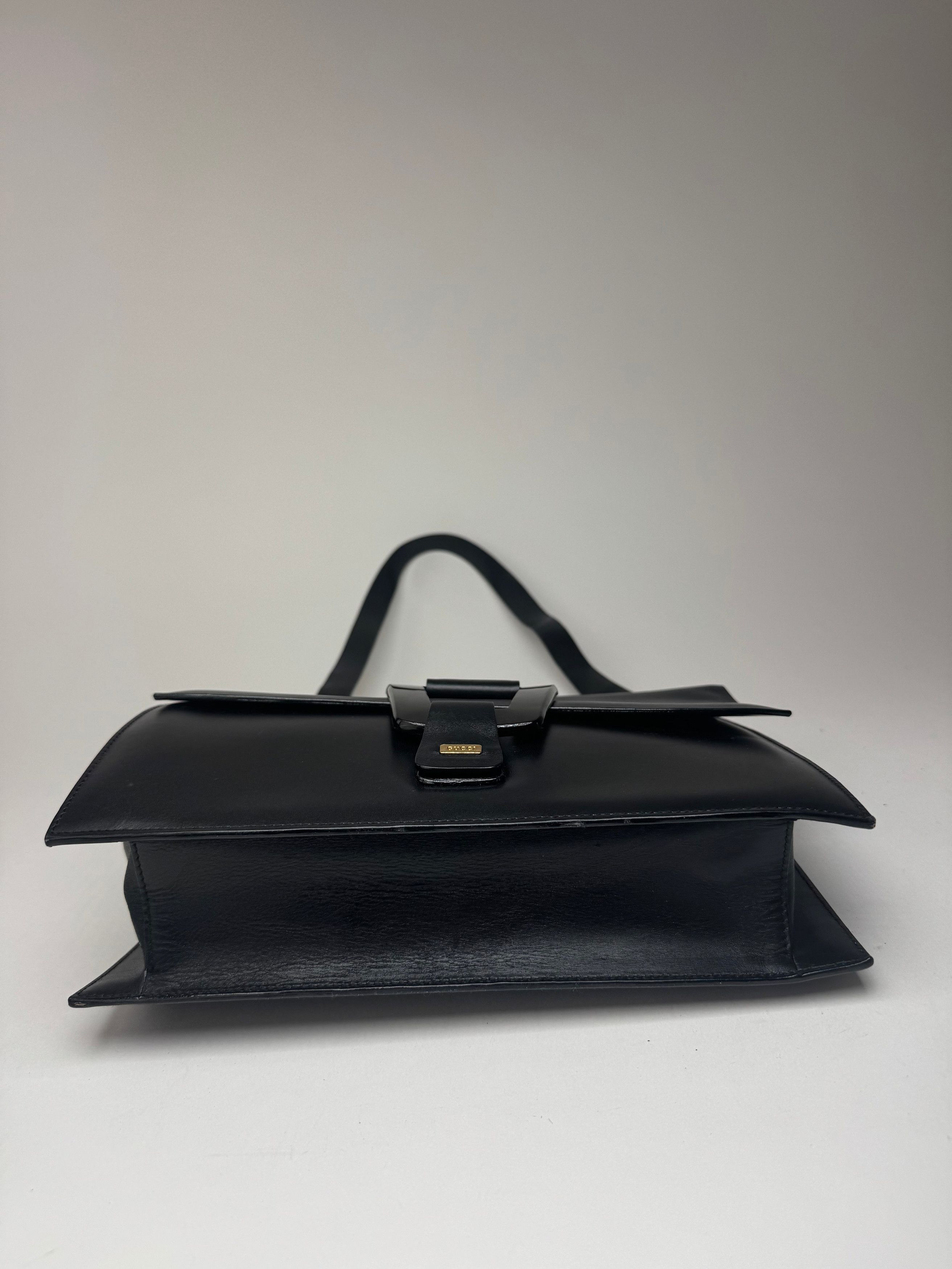 Gucci Vintage Leather Bag Black Size ONE SIZE - 11 Thumbnail