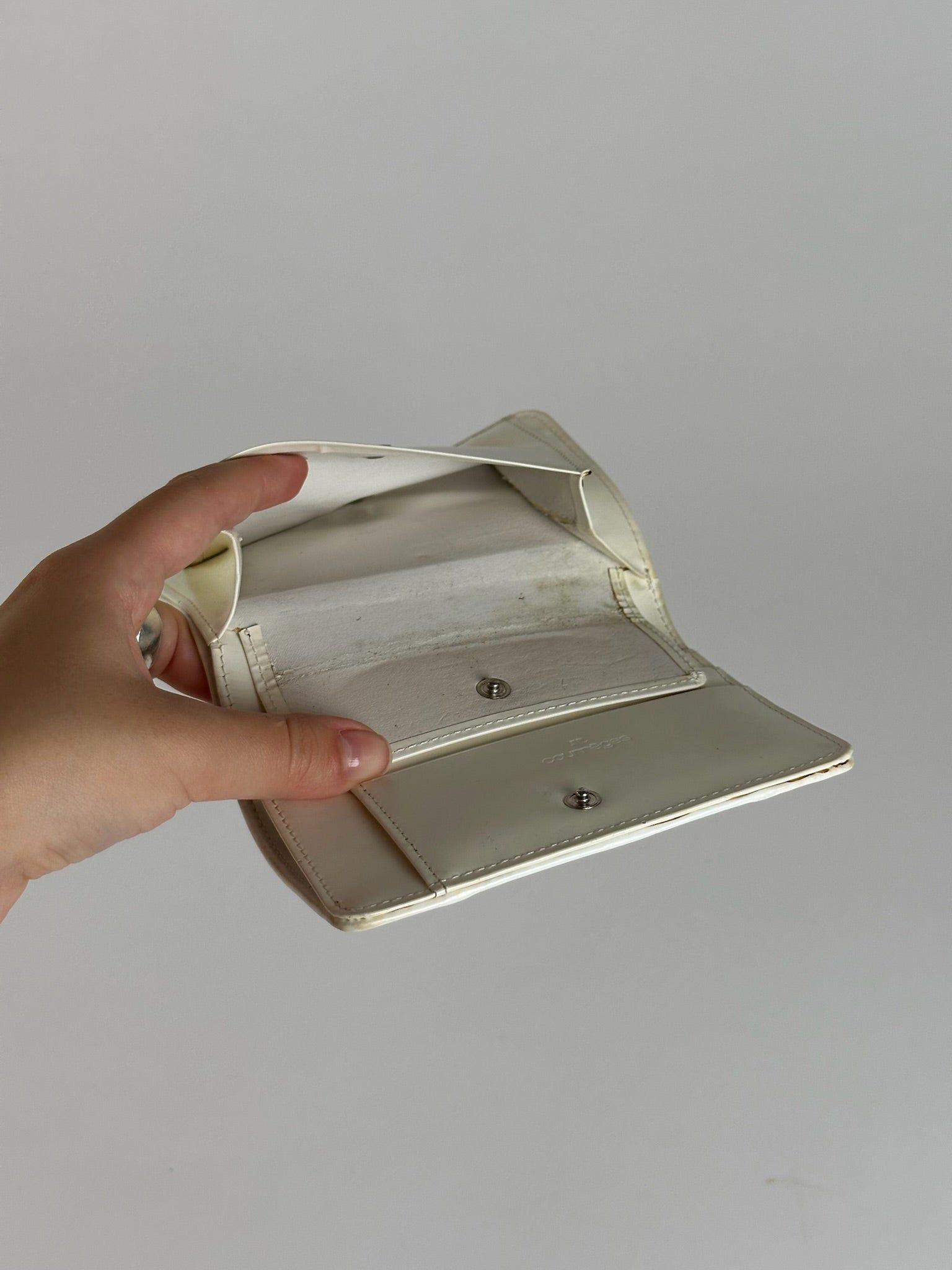 Courreges Vintage Leather wallet Black white Size ONE SIZE - 5 Thumbnail