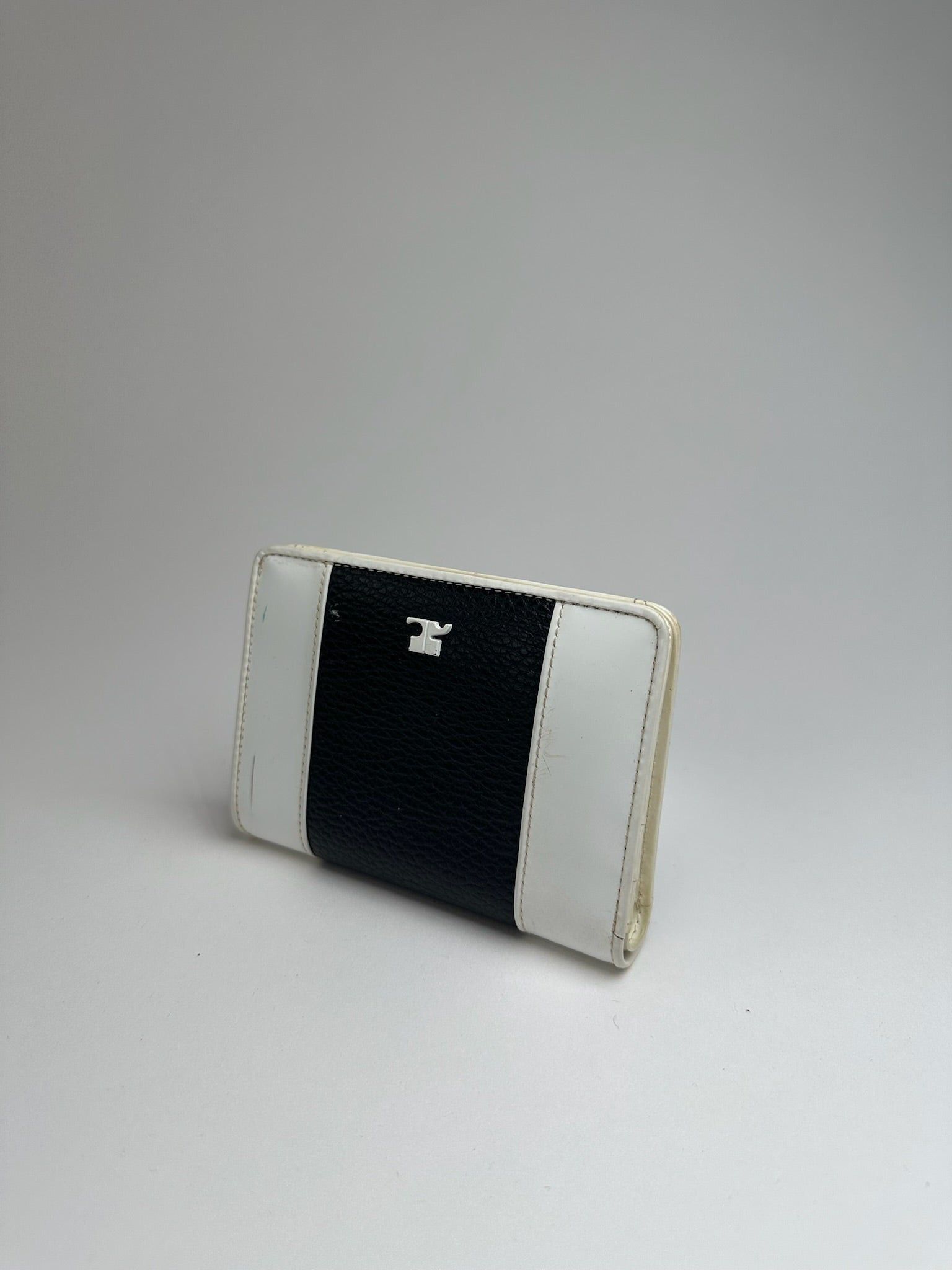 Courreges Vintage Leather wallet Black white Size ONE SIZE - 10 Thumbnail
