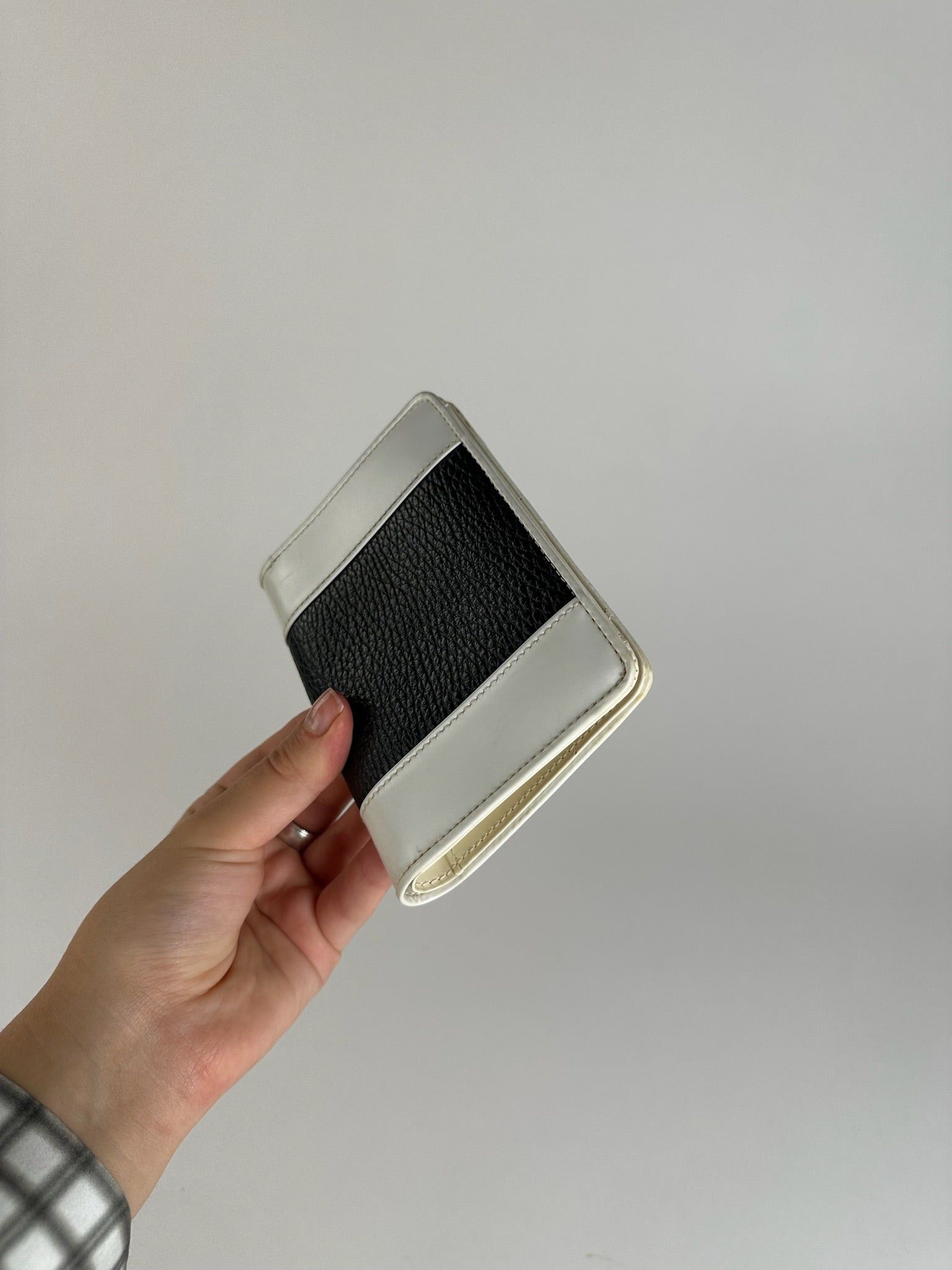 Courreges Vintage Leather wallet Black white Size ONE SIZE - 7 Thumbnail