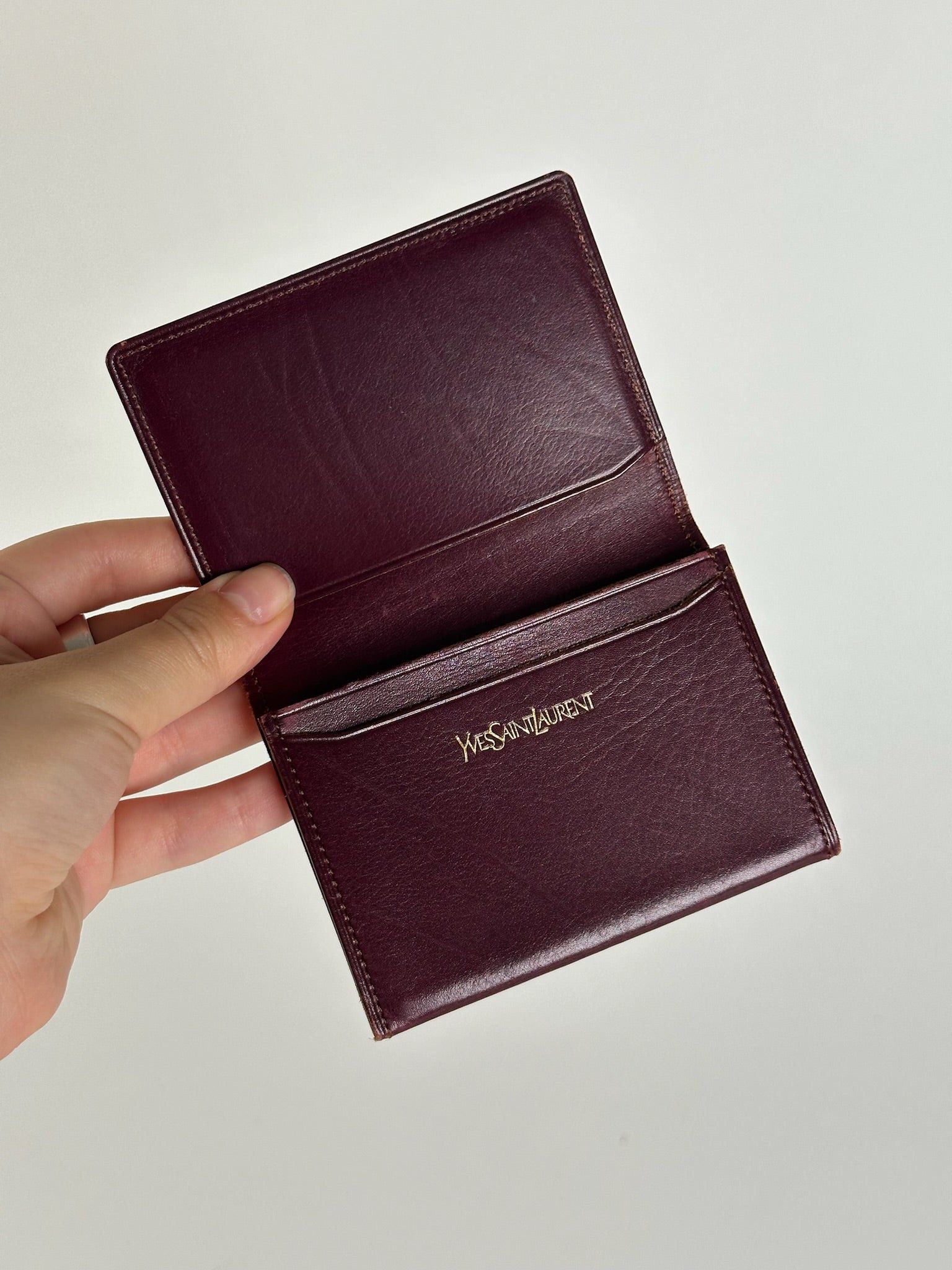 Other Vintage Yves Saint Laurent Leather Card Holder purple Size ONE SIZE - 5 Thumbnail