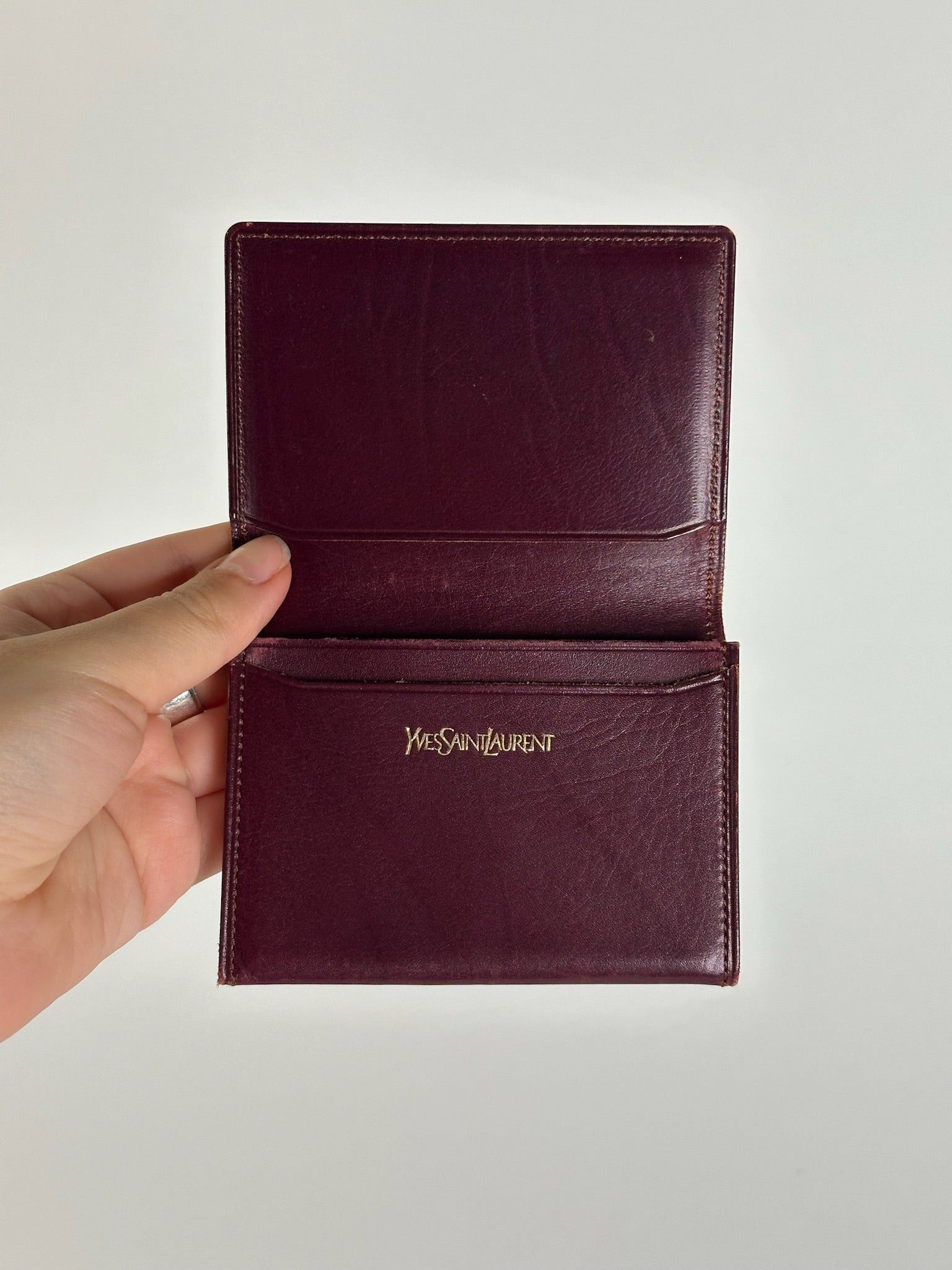 Other Vintage Yves Saint Laurent Leather Card Holder purple Size ONE SIZE - 3 Thumbnail