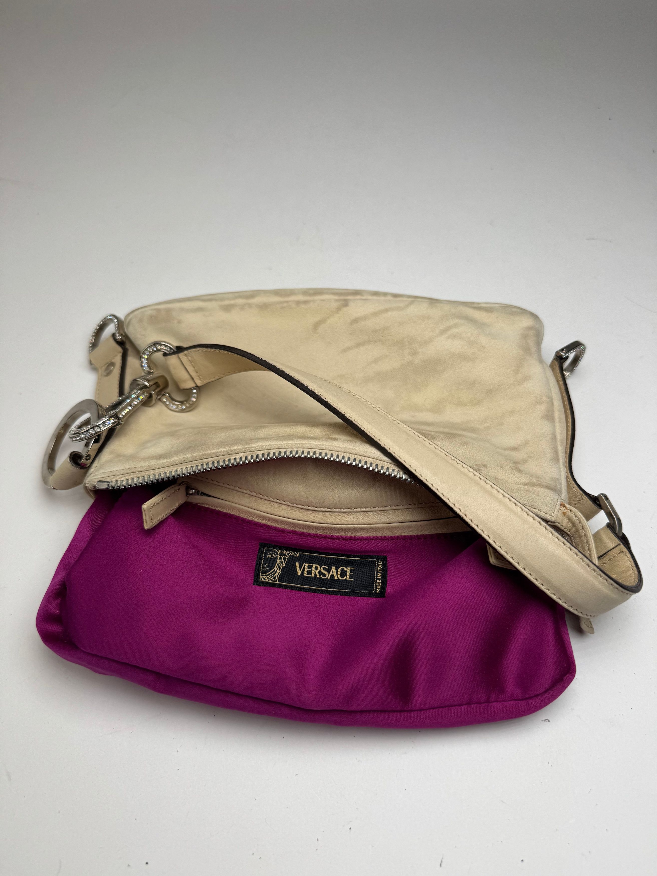 Versace Vintage suede bag beige pink Size ONE SIZE - 3 Thumbnail