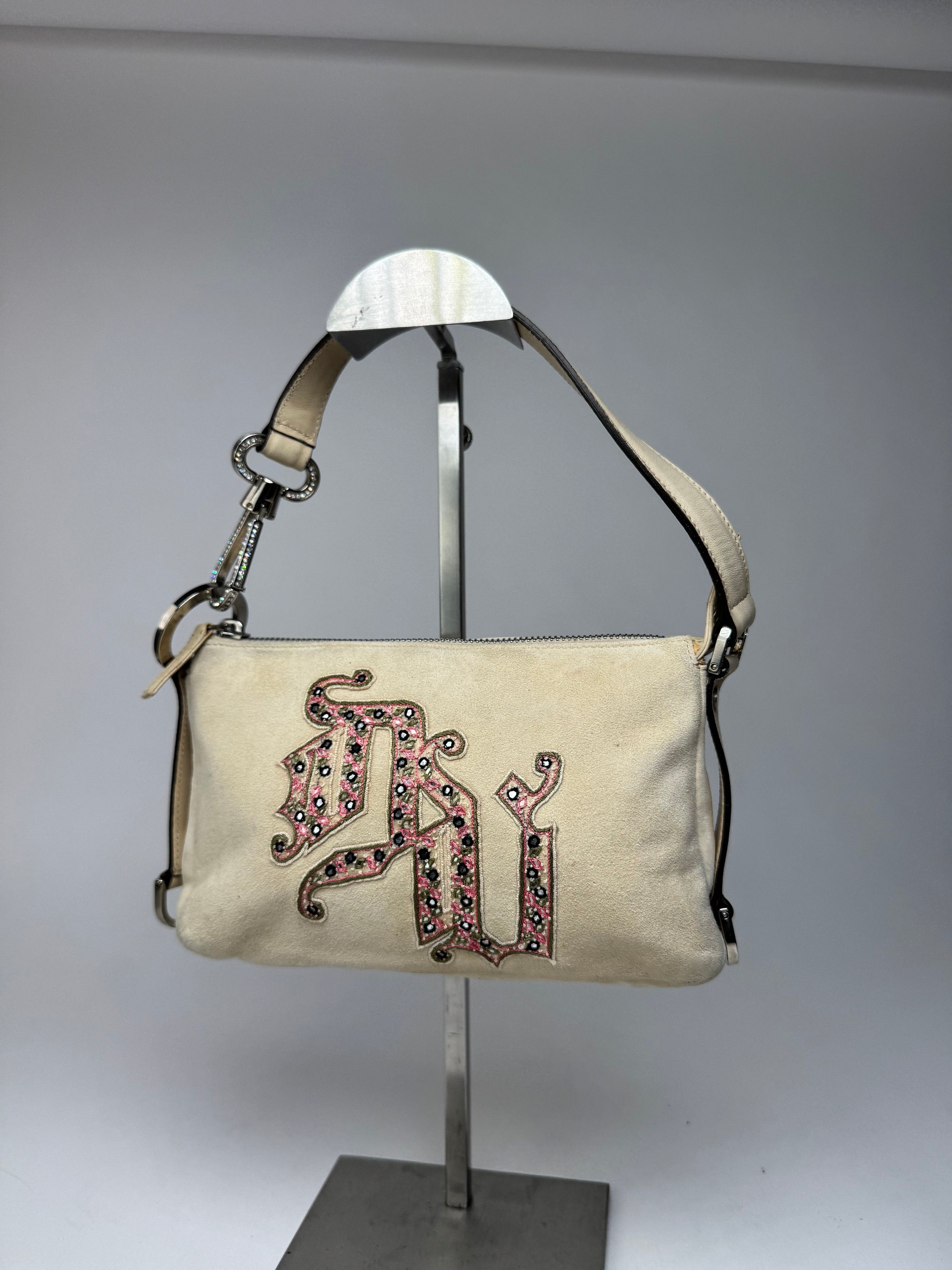 Versace Vintage suede bag beige pink Size ONE SIZE - 14 Thumbnail