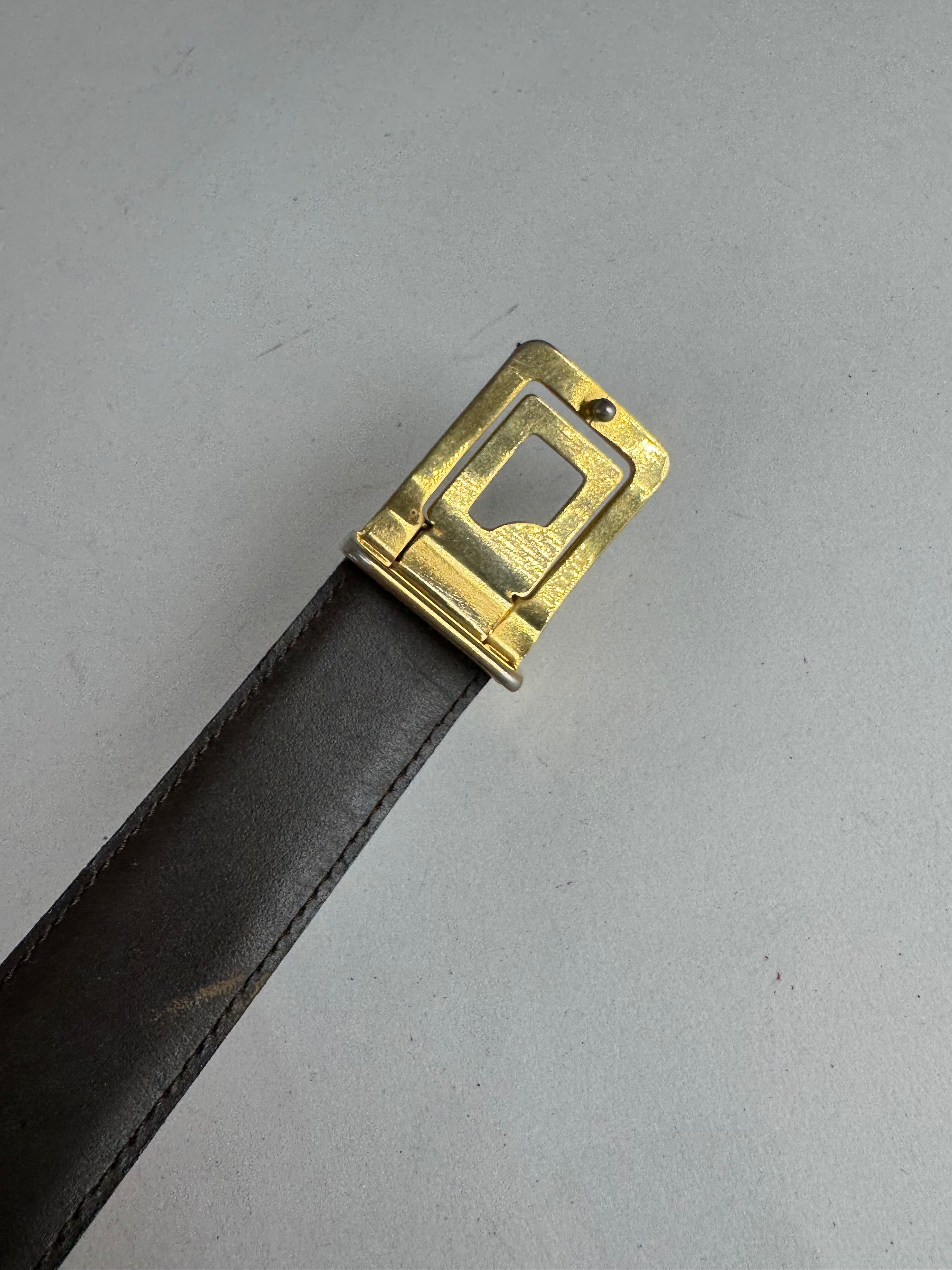 Burberry Vintage London Leather Belt black Size ONE SIZE - 3 Thumbnail