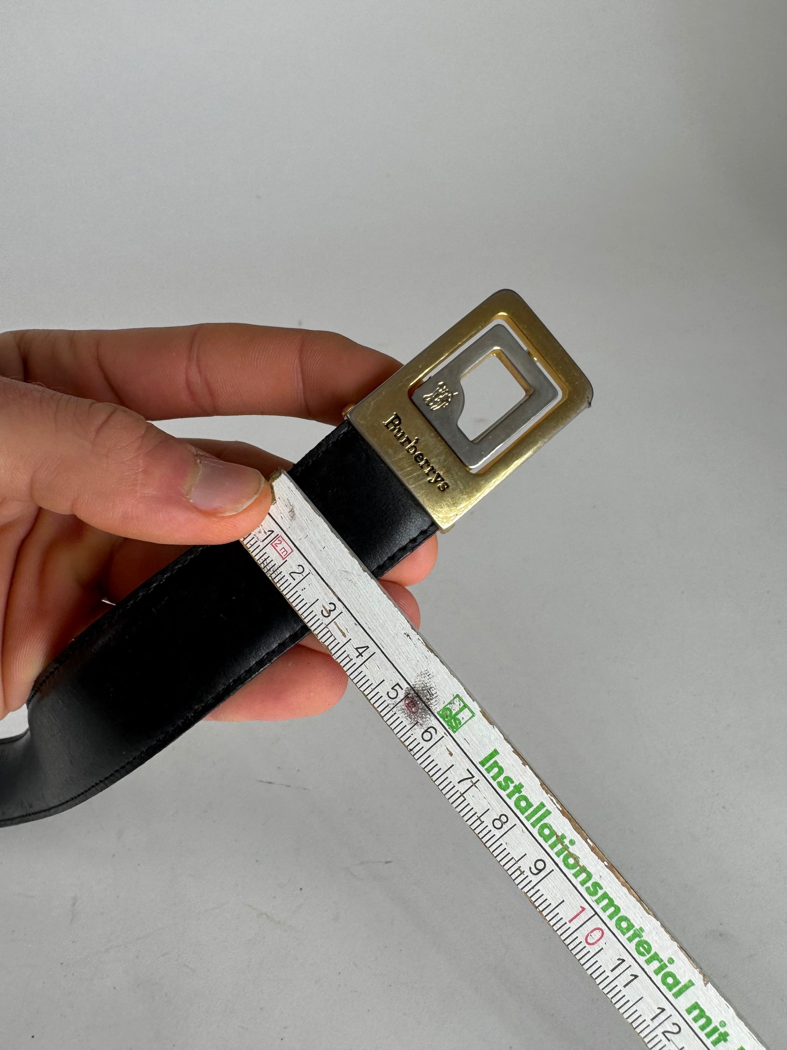 Burberry Vintage London Leather Belt black Size ONE SIZE - 6 Thumbnail