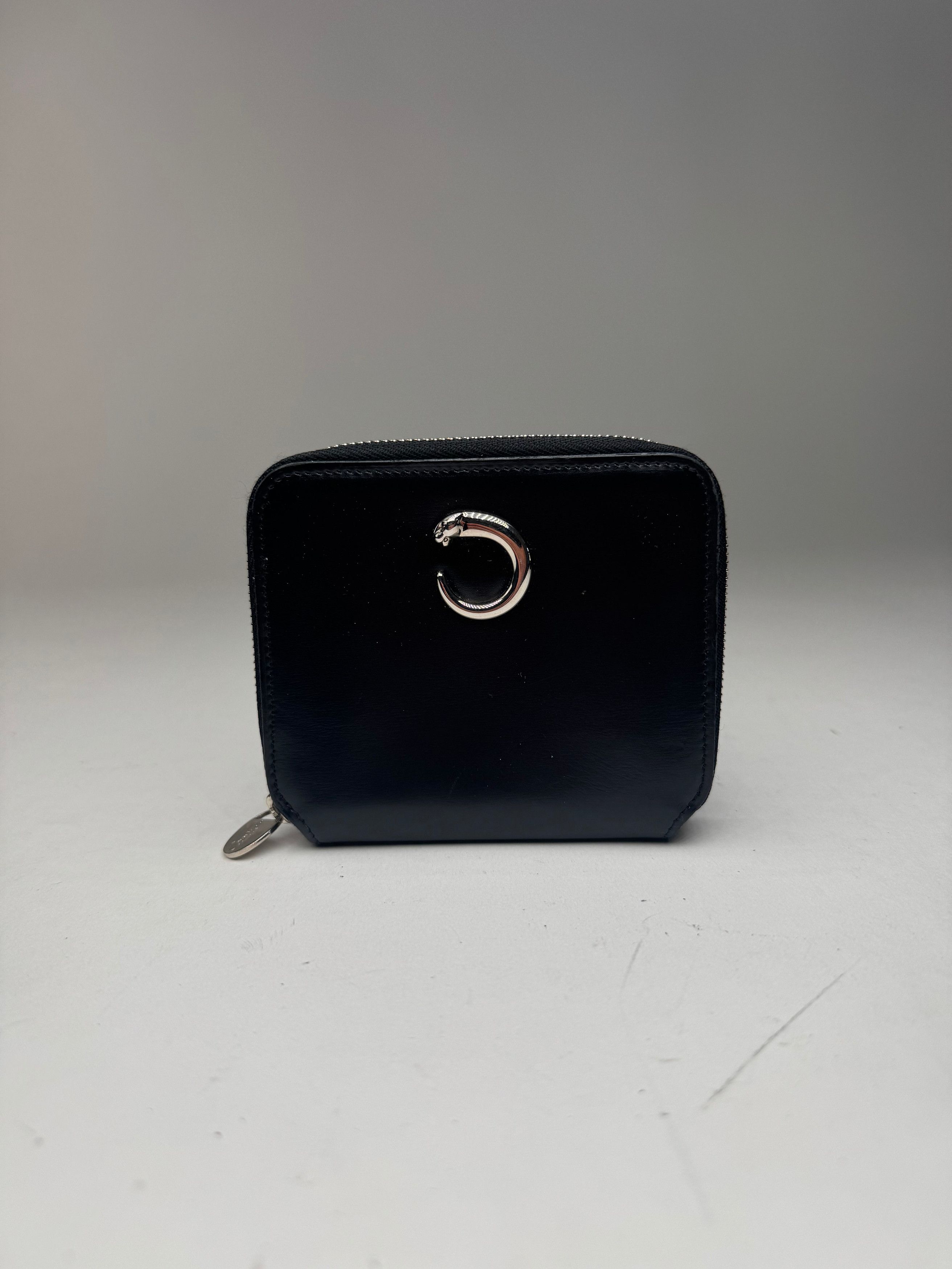 Cartier Vintage Panthere Patent Leather Card Holder Black Size ONE SIZE - 3 Thumbnail