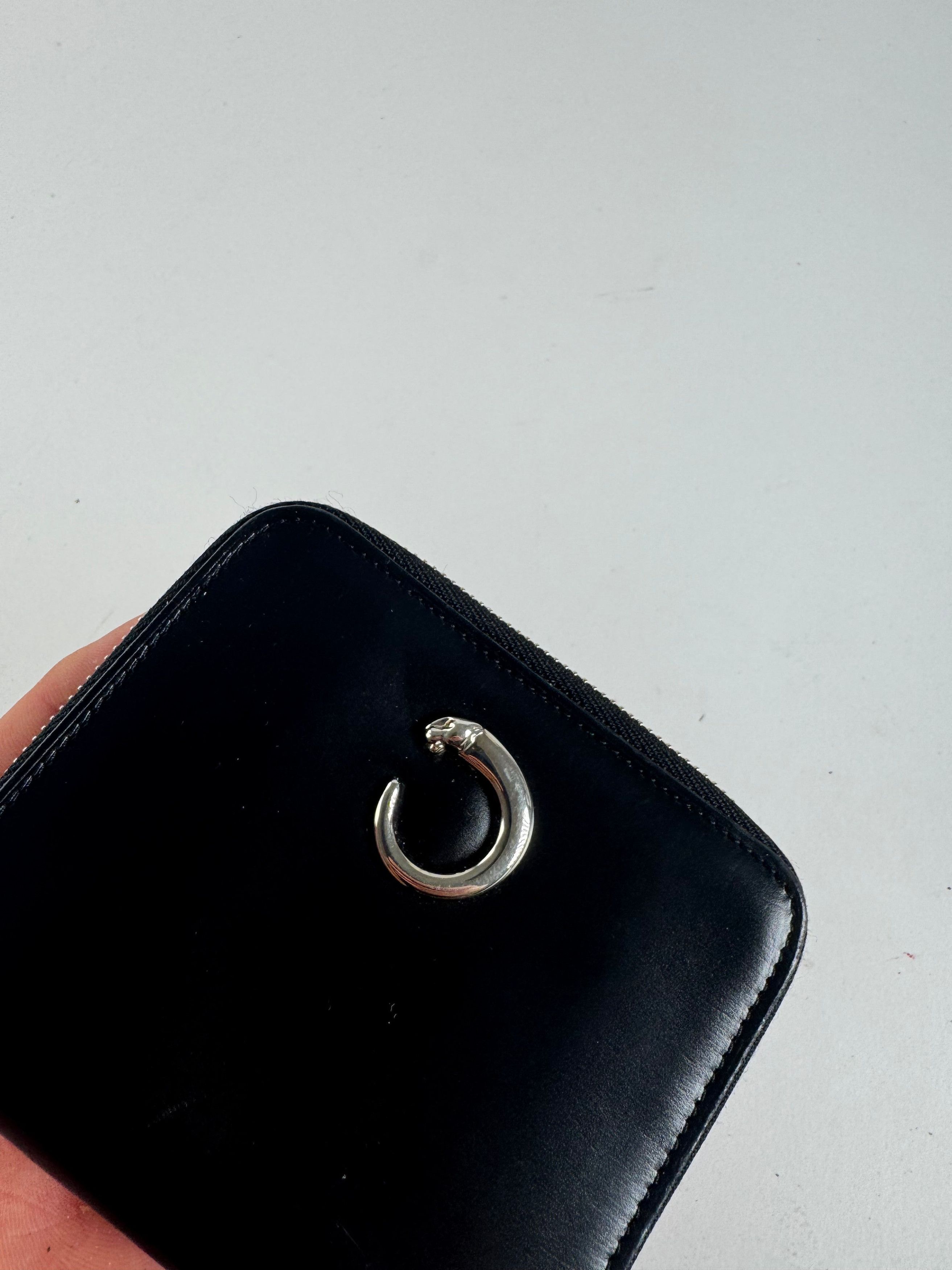 Cartier Vintage Panthere Patent Leather Card Holder Black Size ONE SIZE - 4 Thumbnail