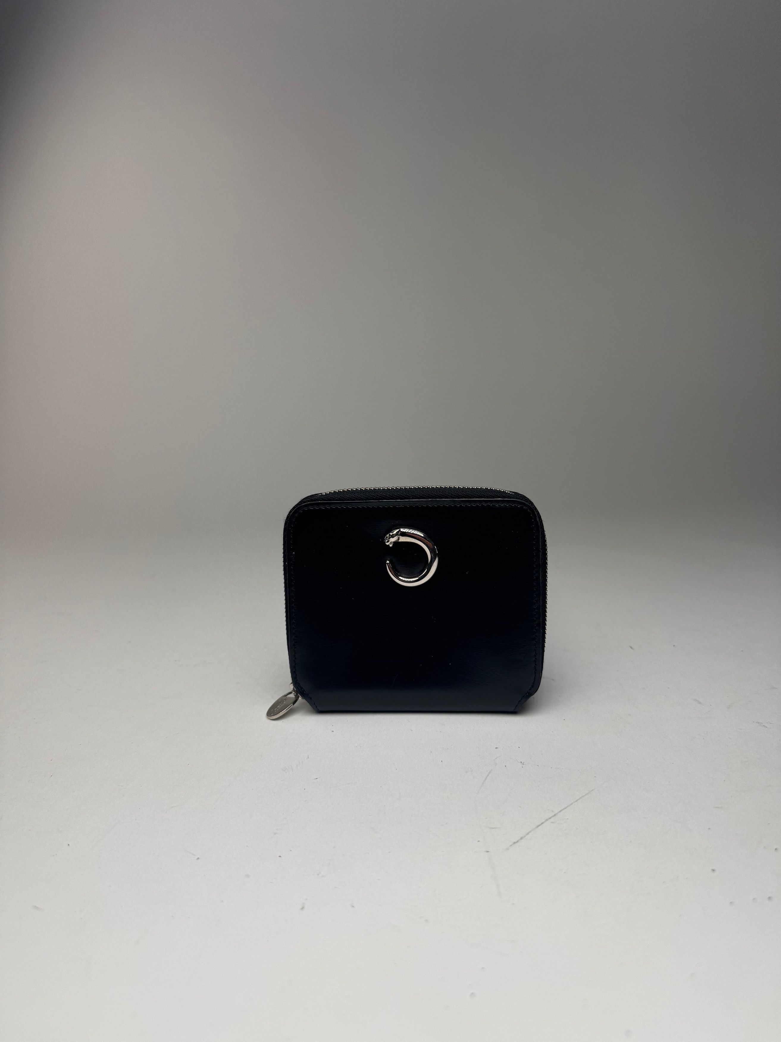 Cartier Vintage Panthere Patent Leather Card Holder Black Size ONE SIZE - 12 Thumbnail