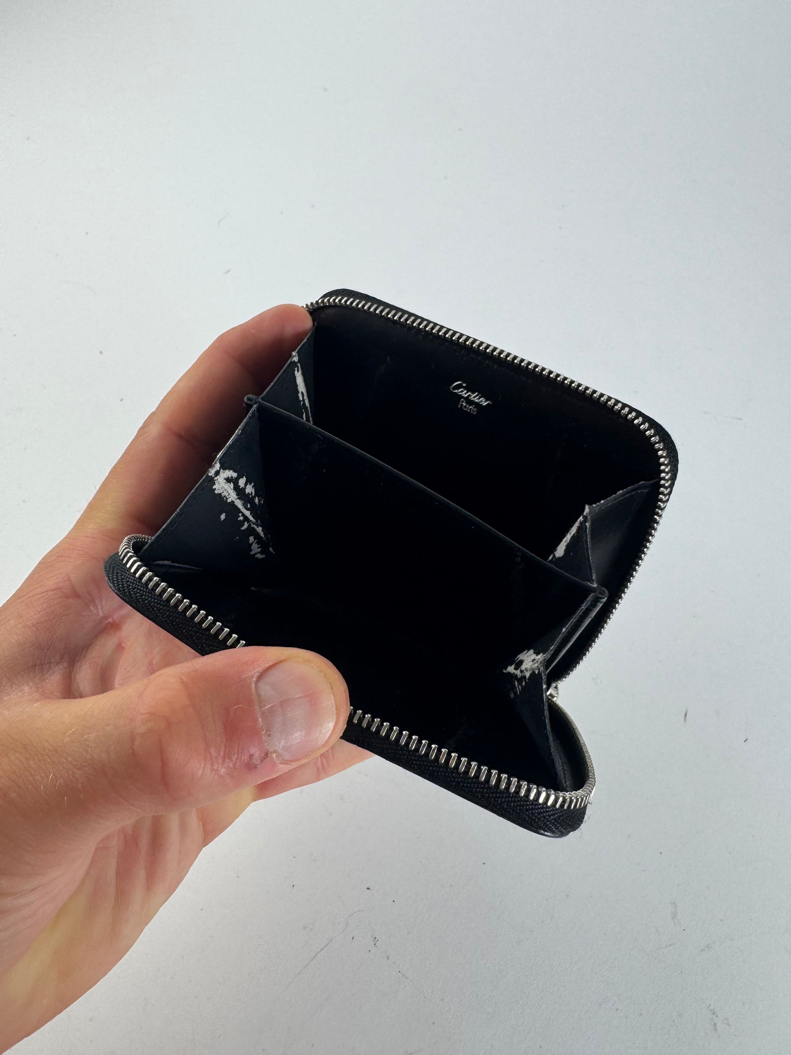 Cartier Vintage Panthere Patent Leather Card Holder Black Size ONE SIZE - 8 Thumbnail