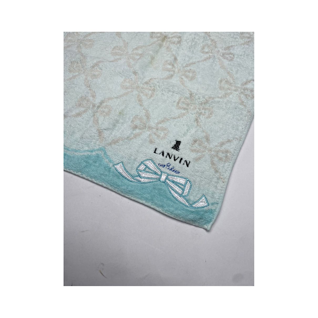 Lanvin Turquoise Silk Scarf Size ONE SIZE - 2 Thumbnail