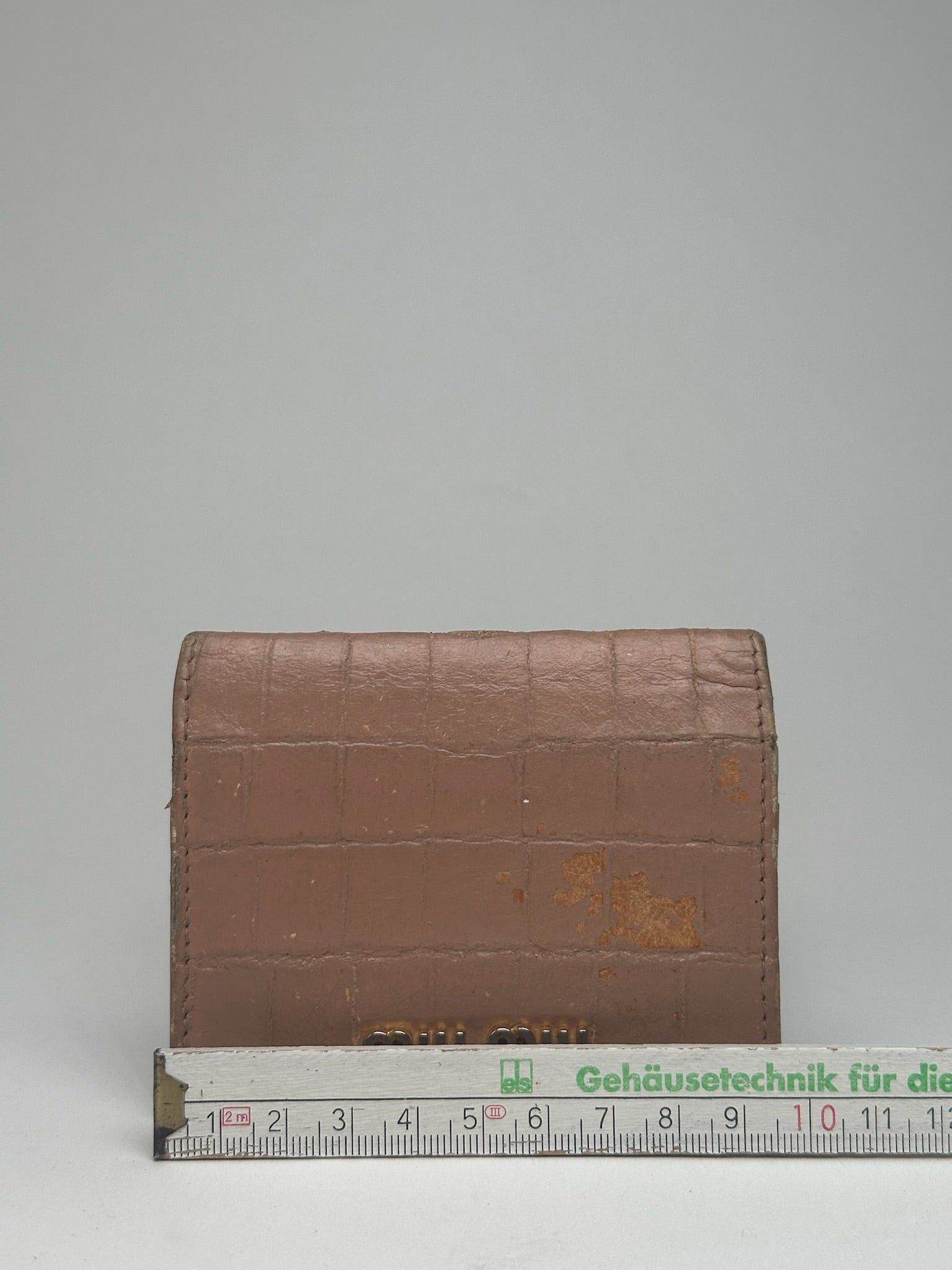 Miu Miu Vintage Leather Card Holder beige pink Size ONE SIZE - 10 Thumbnail