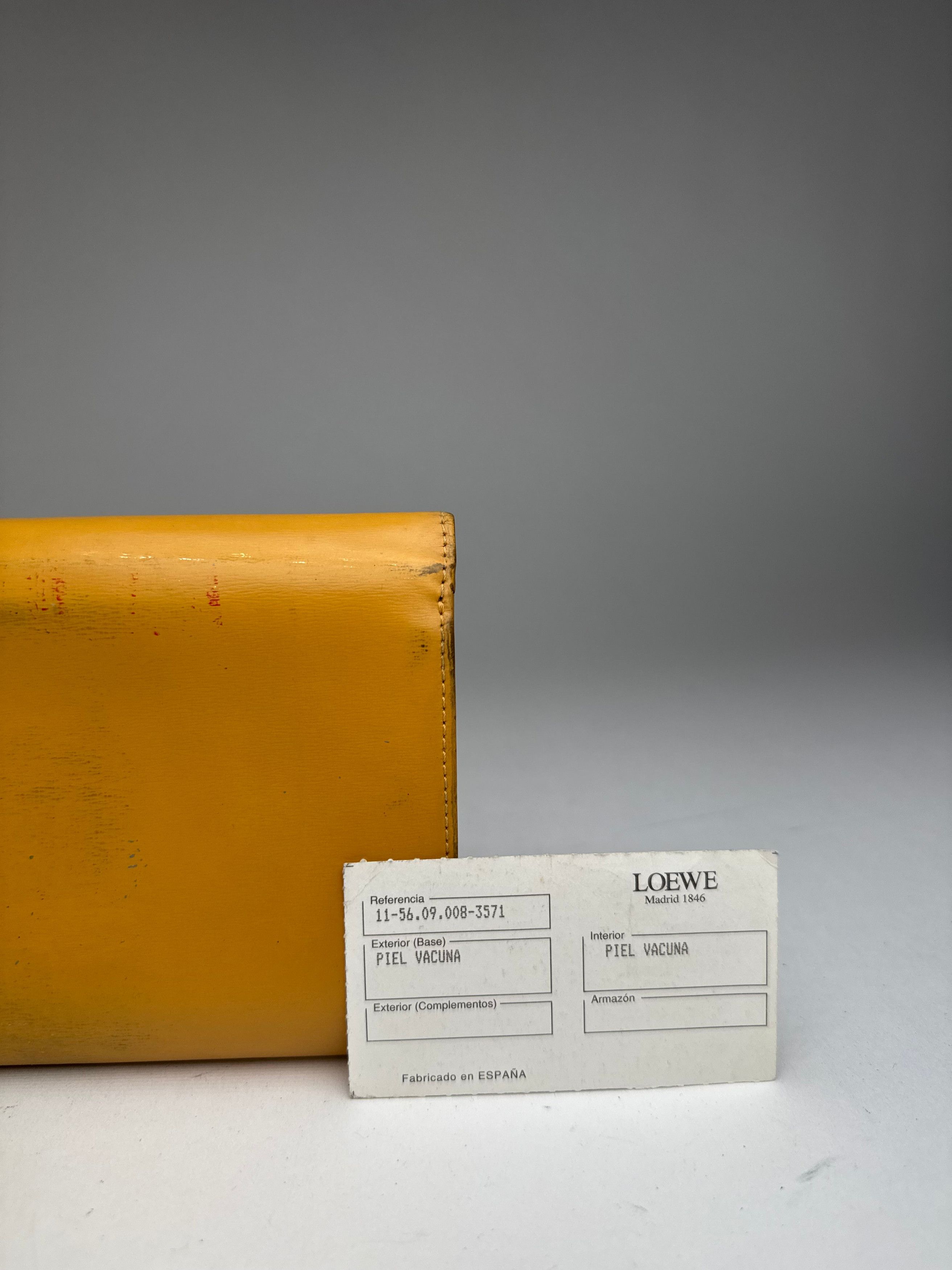 Loewe Vintage Madrid Leather Wallet Yellow Size ONE SIZE - 6 Thumbnail