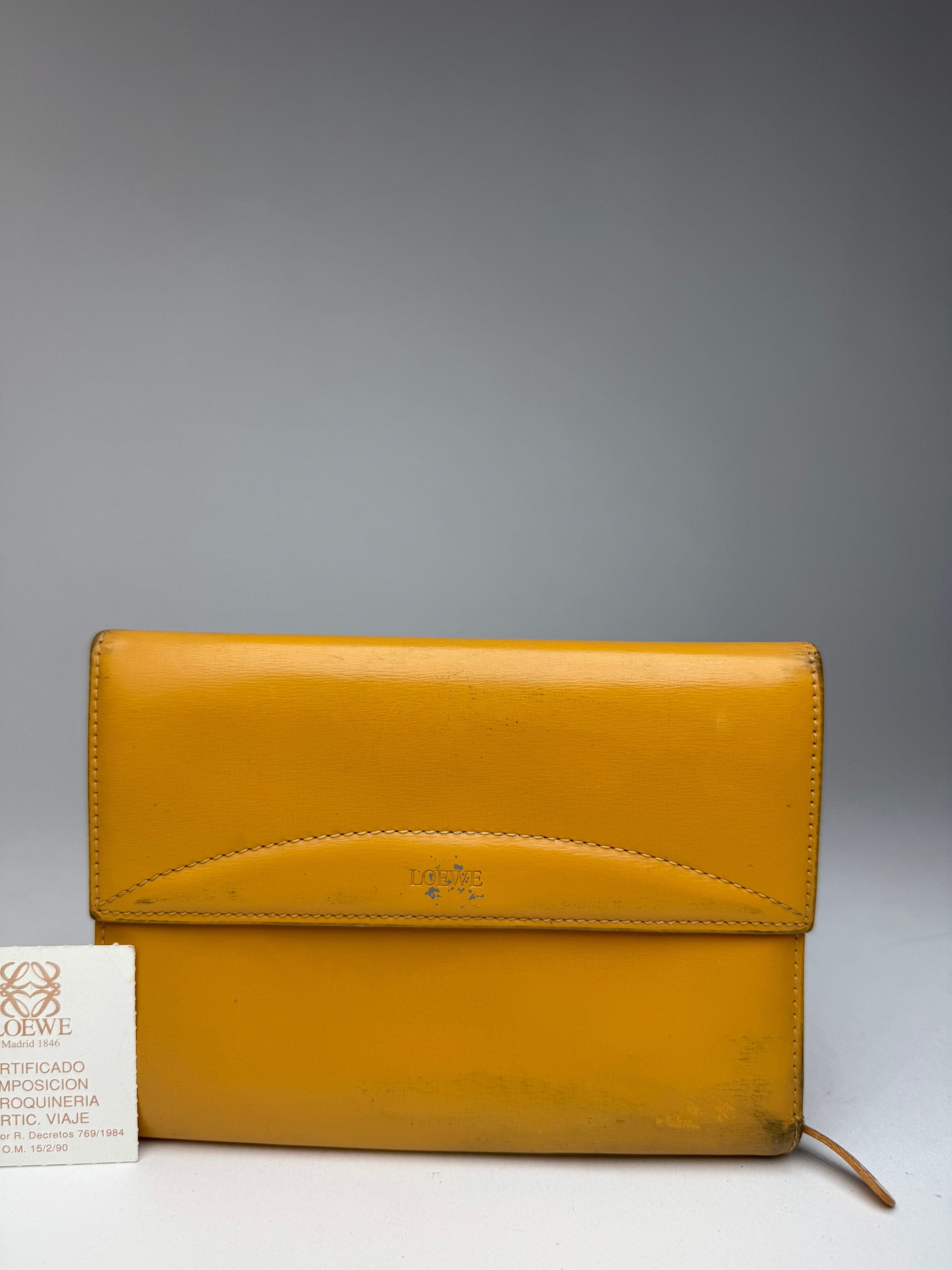 Loewe Vintage Madrid Leather Wallet Yellow Size ONE SIZE - 15 Thumbnail
