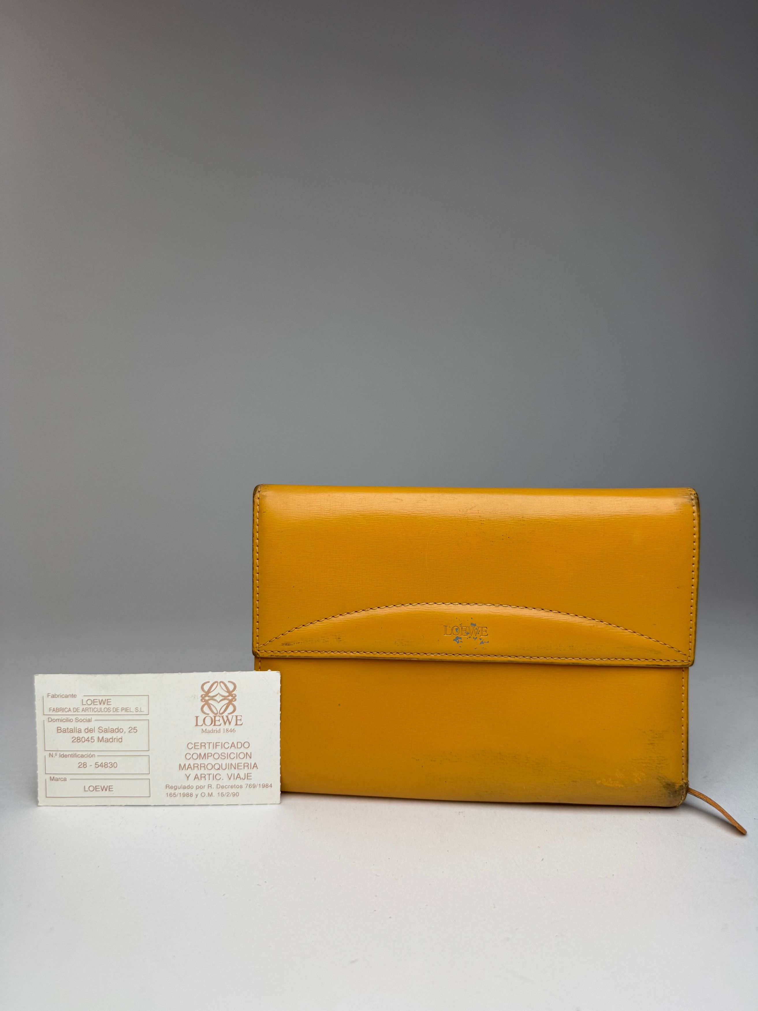 Loewe Vintage Madrid Leather Wallet Yellow Size ONE SIZE - 10 Thumbnail