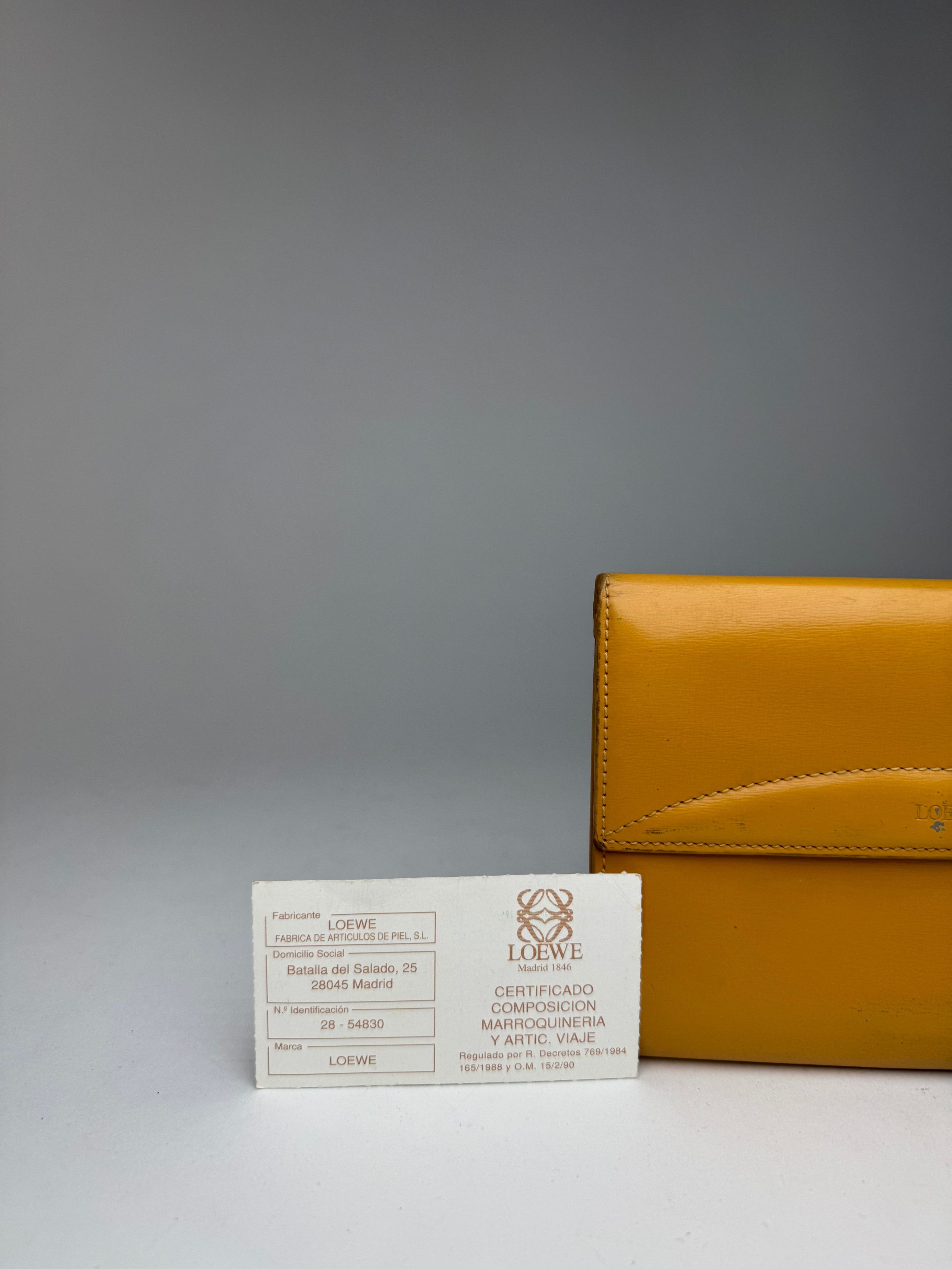 Loewe Vintage Madrid Leather Wallet Yellow Size ONE SIZE - 8 Thumbnail