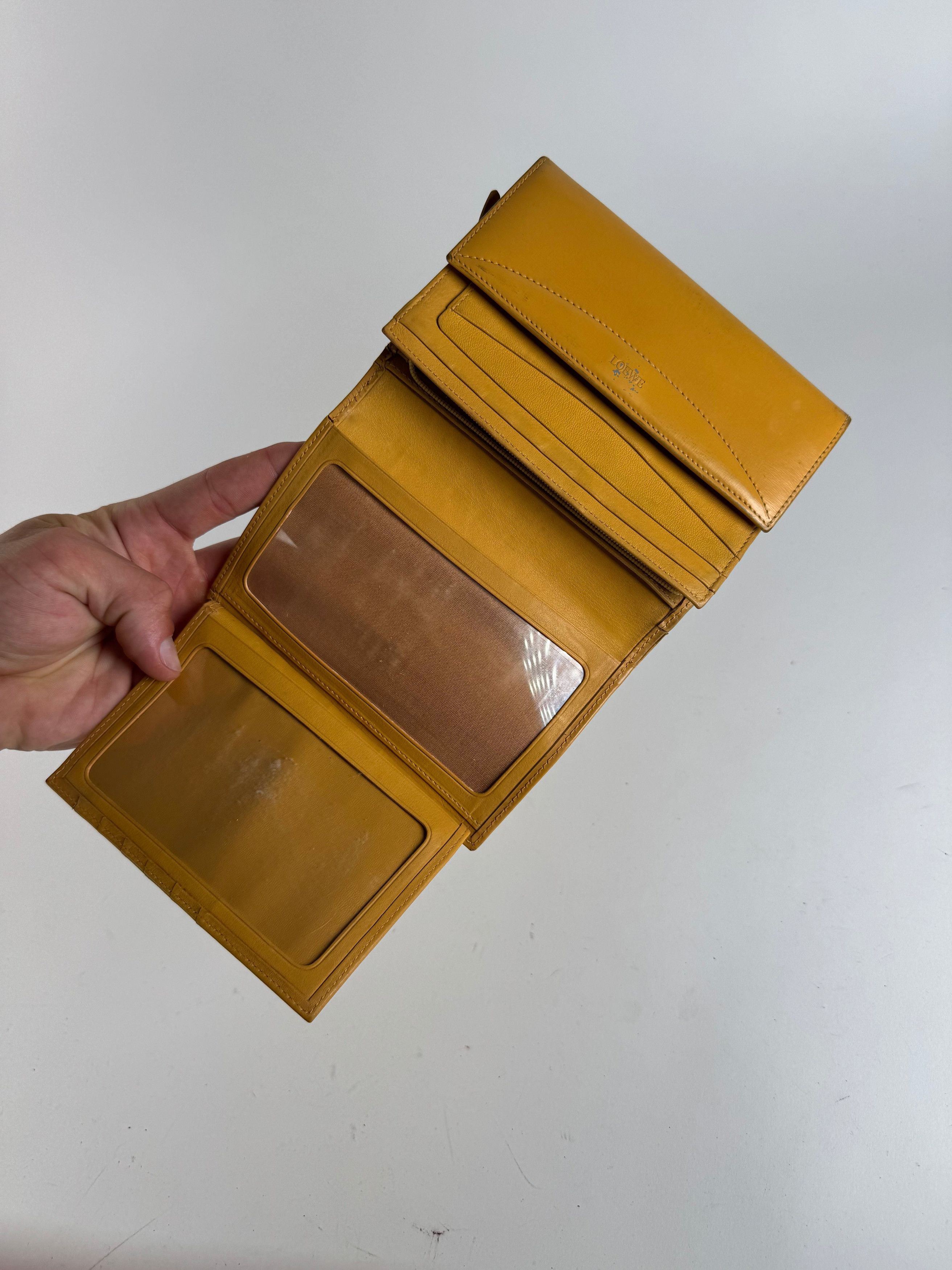 Loewe Vintage Madrid Leather Wallet Yellow Size ONE SIZE - 12 Thumbnail
