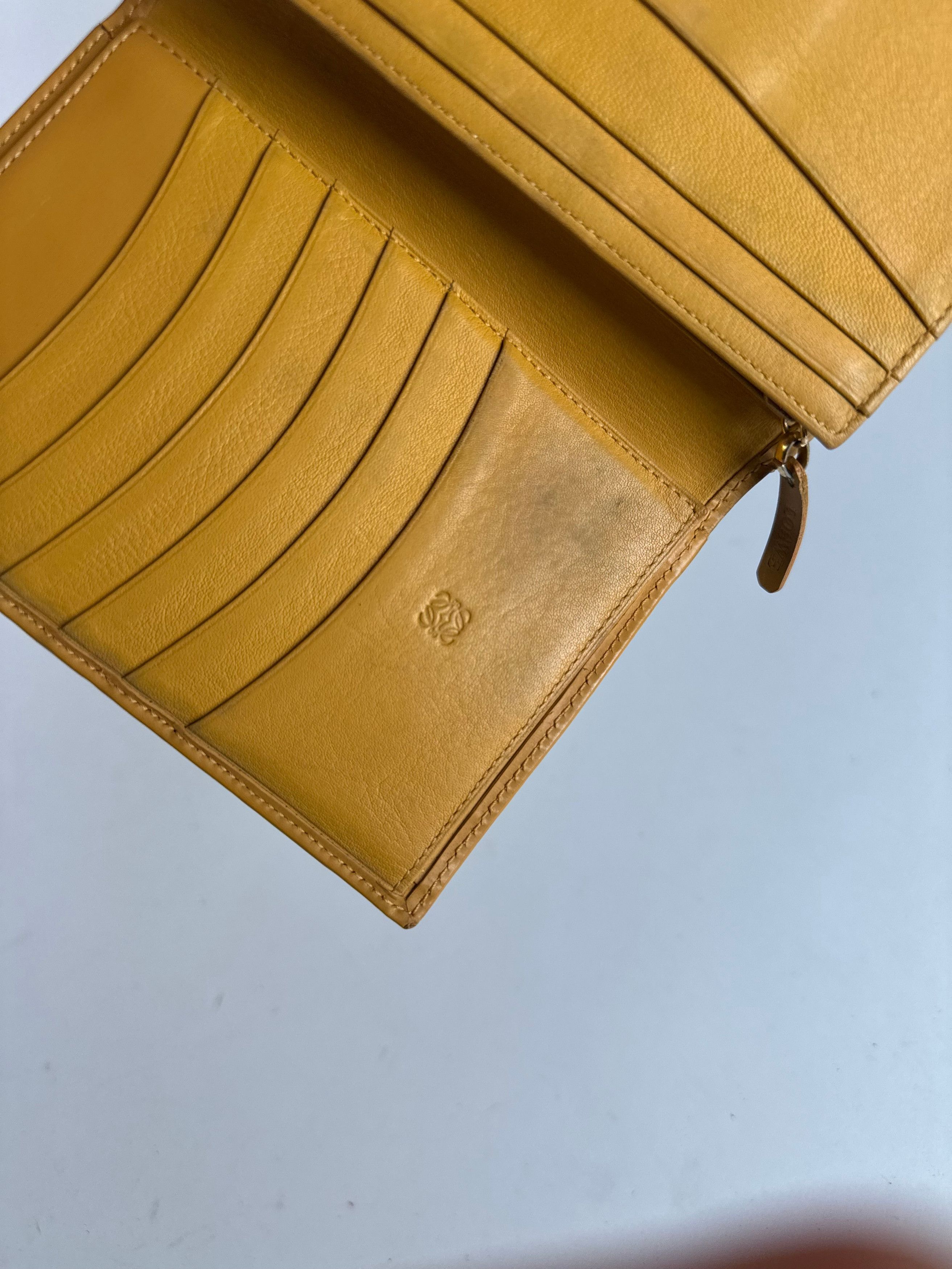 Loewe Vintage Madrid Leather Wallet Yellow Size ONE SIZE - 5 Thumbnail
