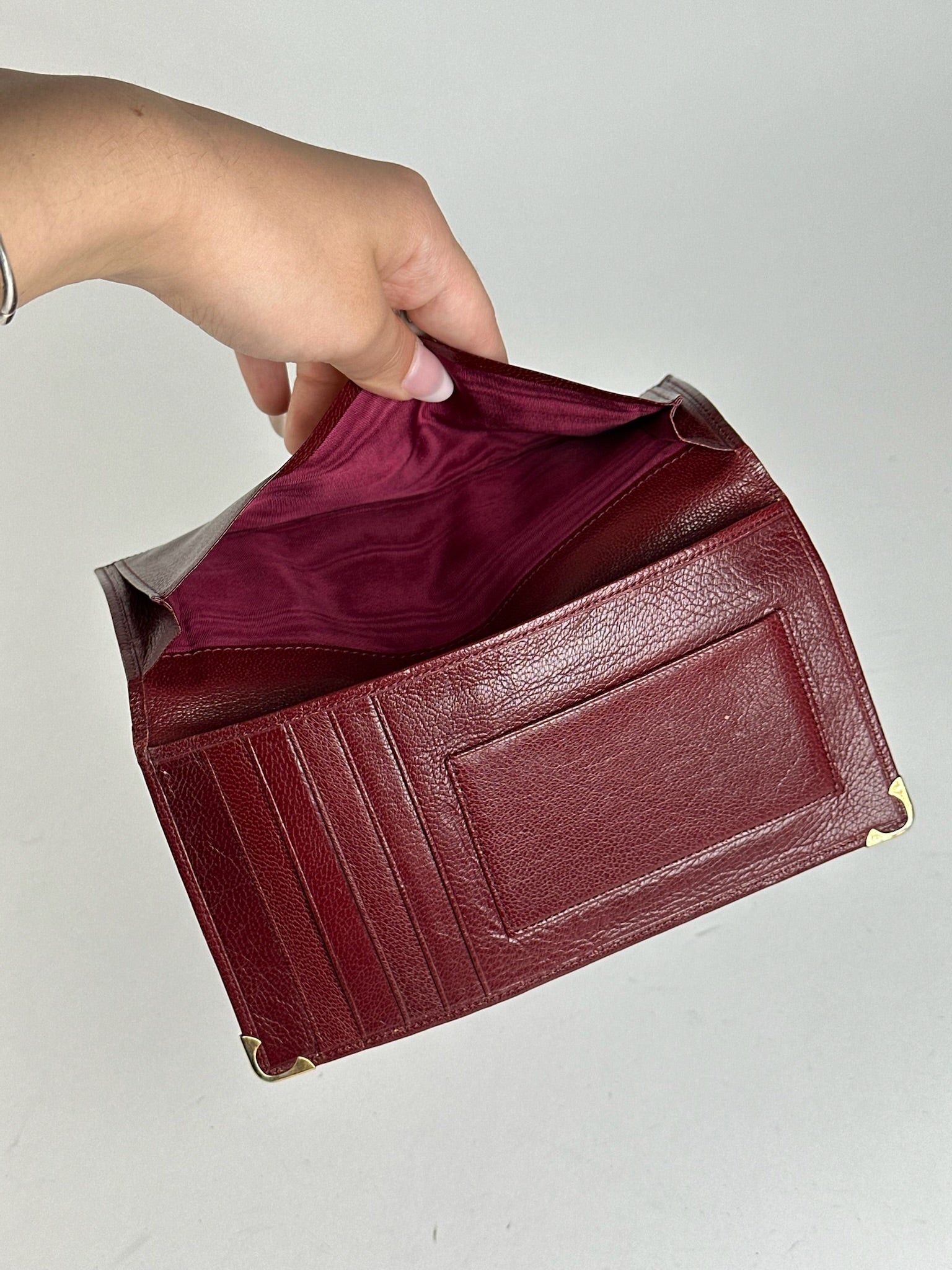 Celine Vintage Paris leather card holder, I’d holder burgundy Size ONE SIZE - 3 Thumbnail