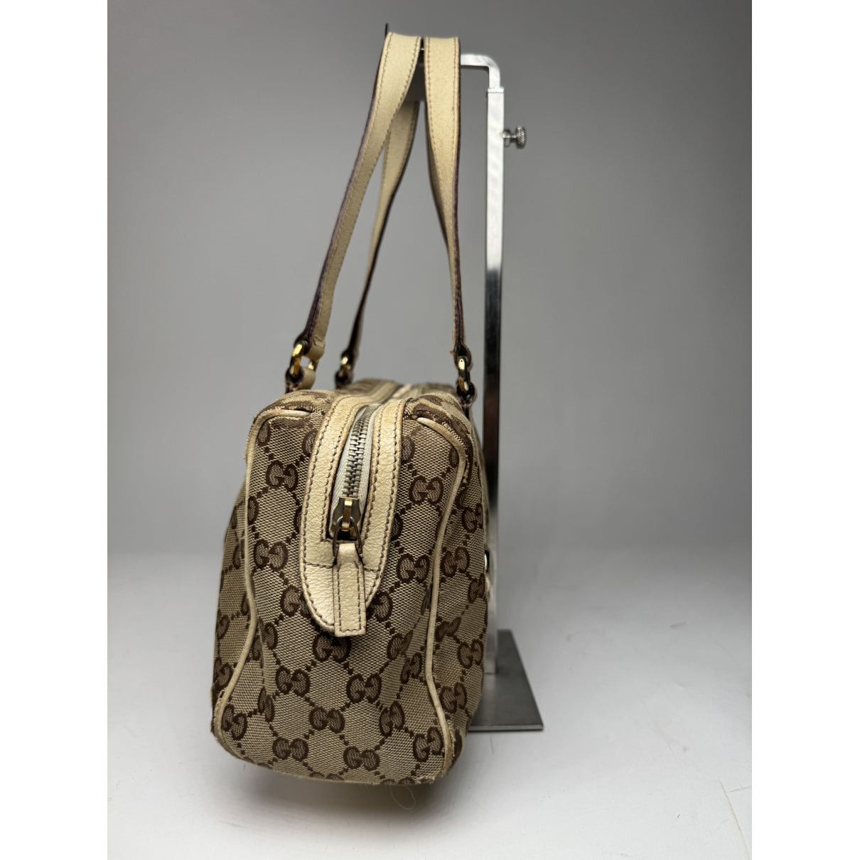 Gucci Jackie Vintage Beige Cotton Handbag Size ONE SIZE - 5 Thumbnail