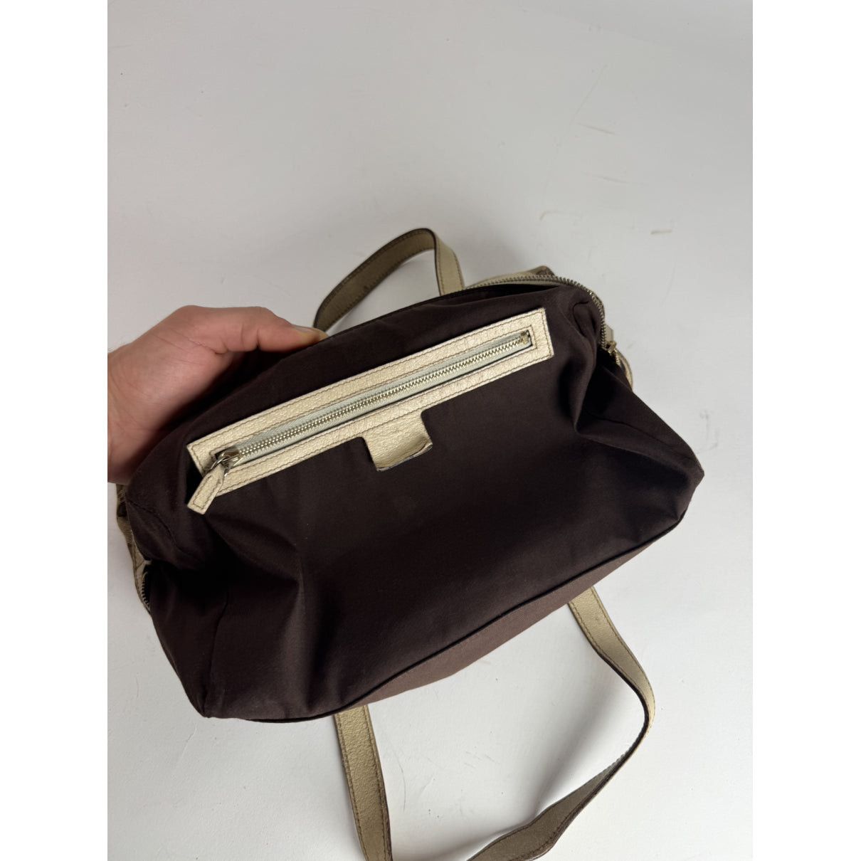 Gucci Jackie Vintage Beige Cotton Handbag Size ONE SIZE - 3 Thumbnail
