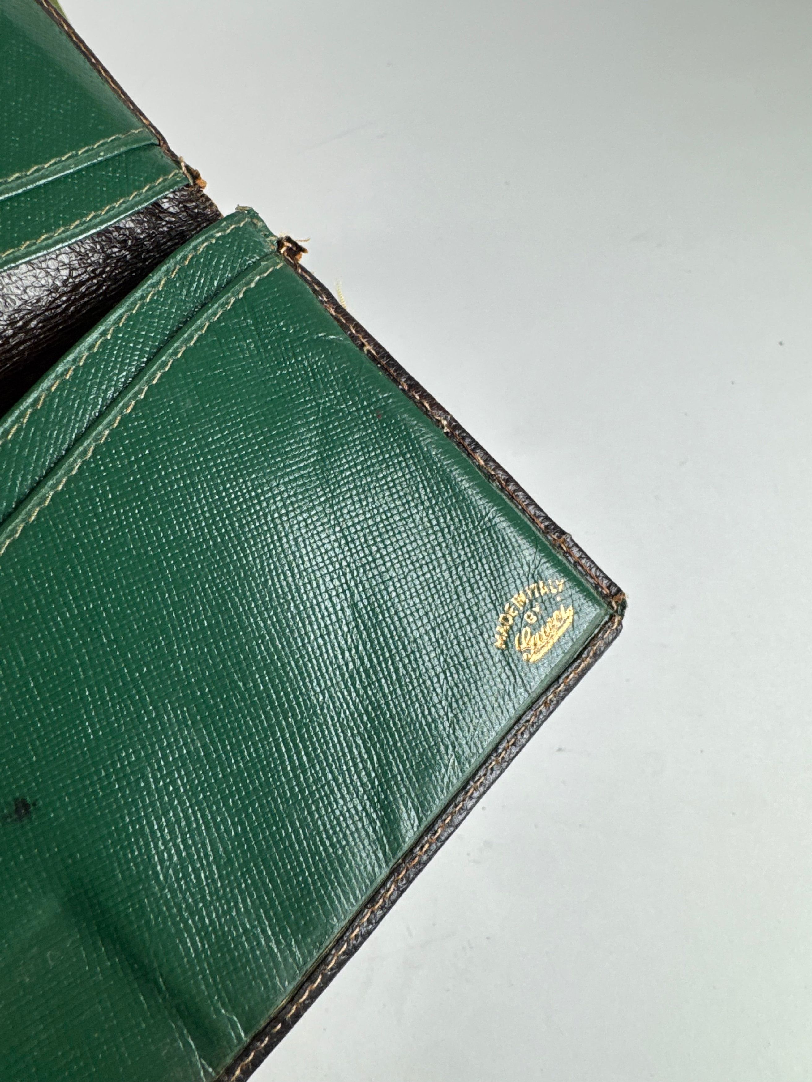 Gucci Vintage Ophidia Leather monogram wallet grey brown Size ONE SIZE - 7 Thumbnail