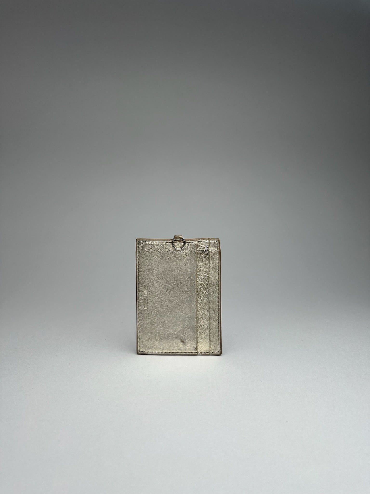 Miu Miu Vintage Leather Card holder silver Size ONE SIZE - 6 Thumbnail