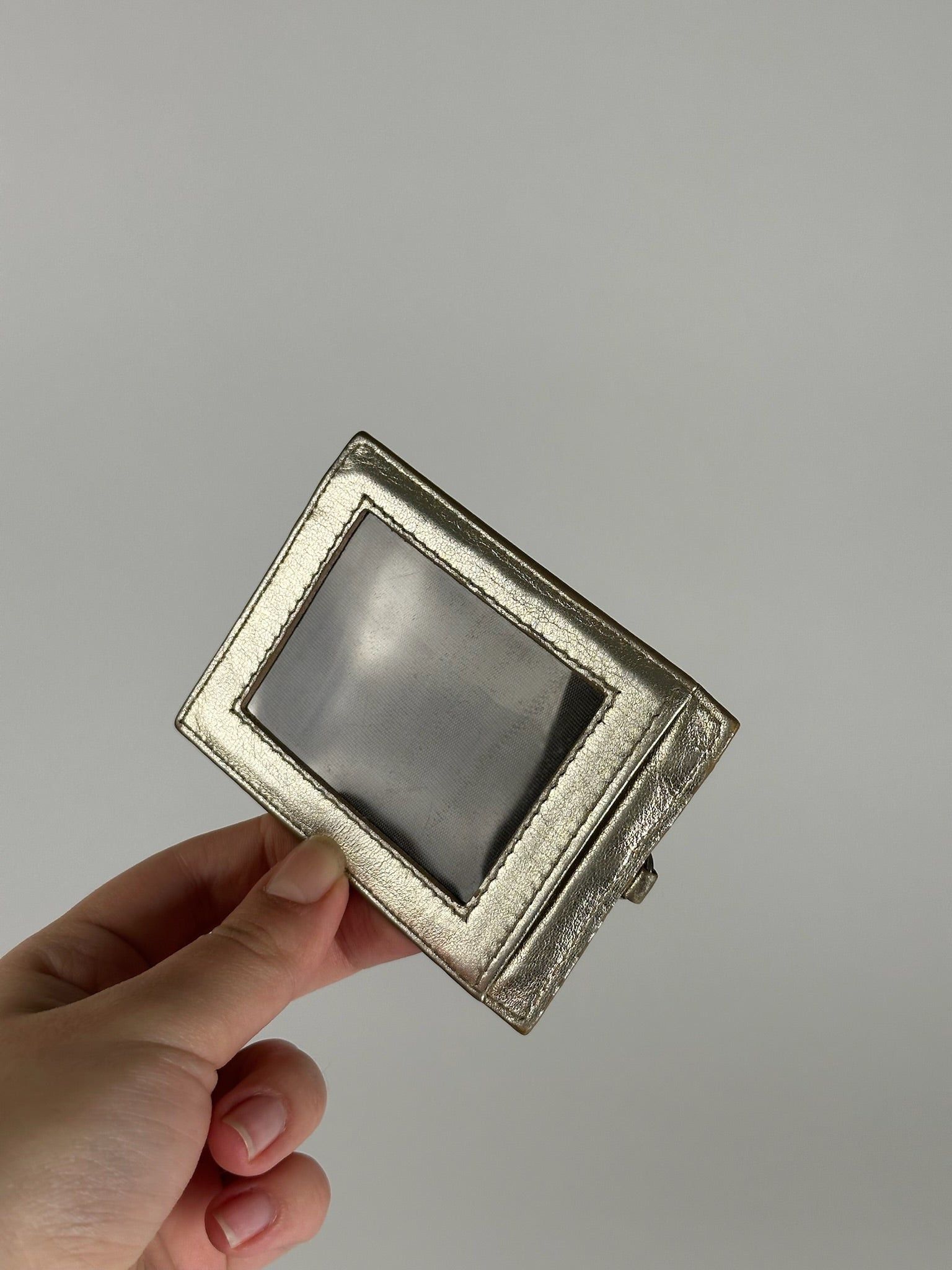 Miu Miu Vintage Leather Card holder silver Size ONE SIZE - 2 Thumbnail