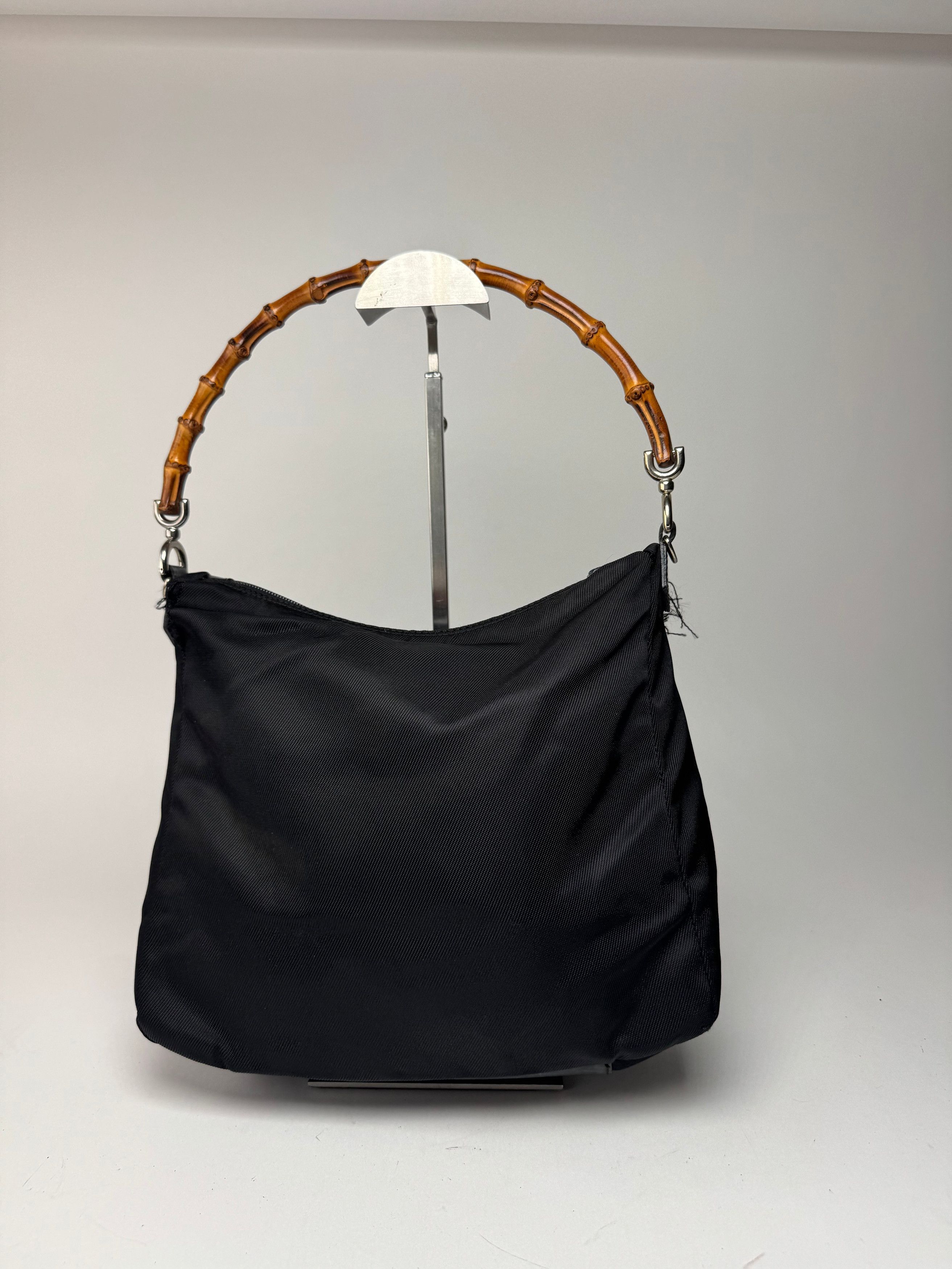Gucci Vintage Canvas Bamboo Bag black Size ONE SIZE - 15 Thumbnail