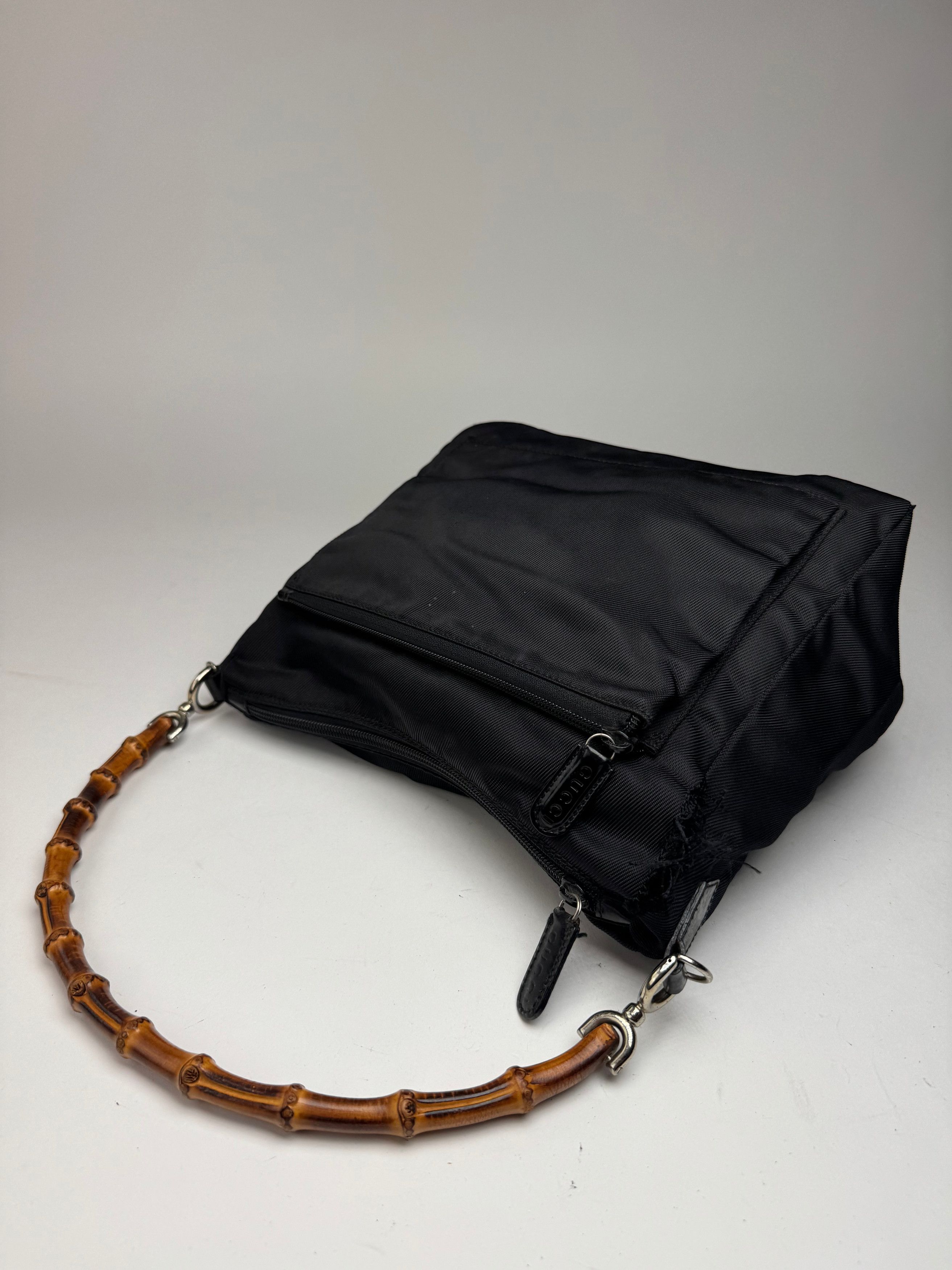 Gucci Vintage Canvas Bamboo Bag black Size ONE SIZE - 10 Thumbnail